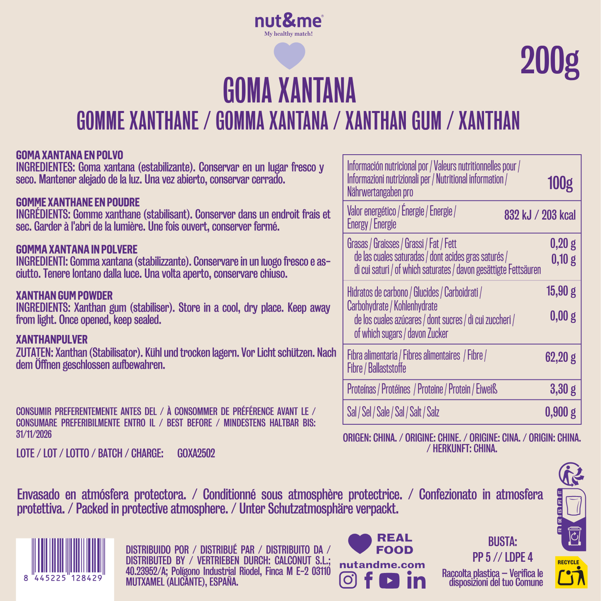 Goma xantana 200g
