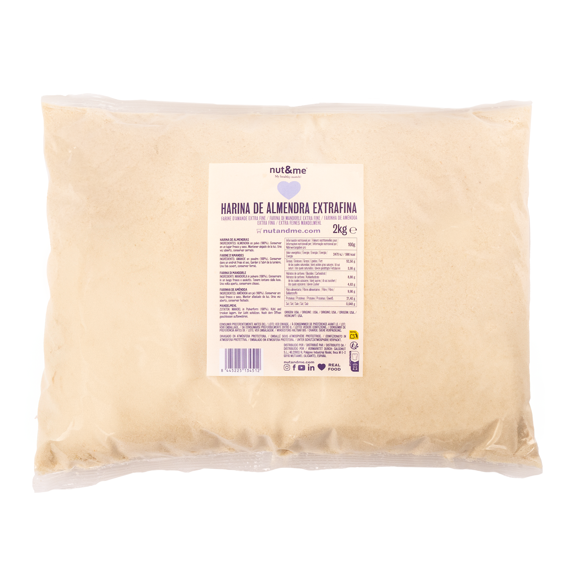 Harina de almendra extrafina Real Fooding 1kg