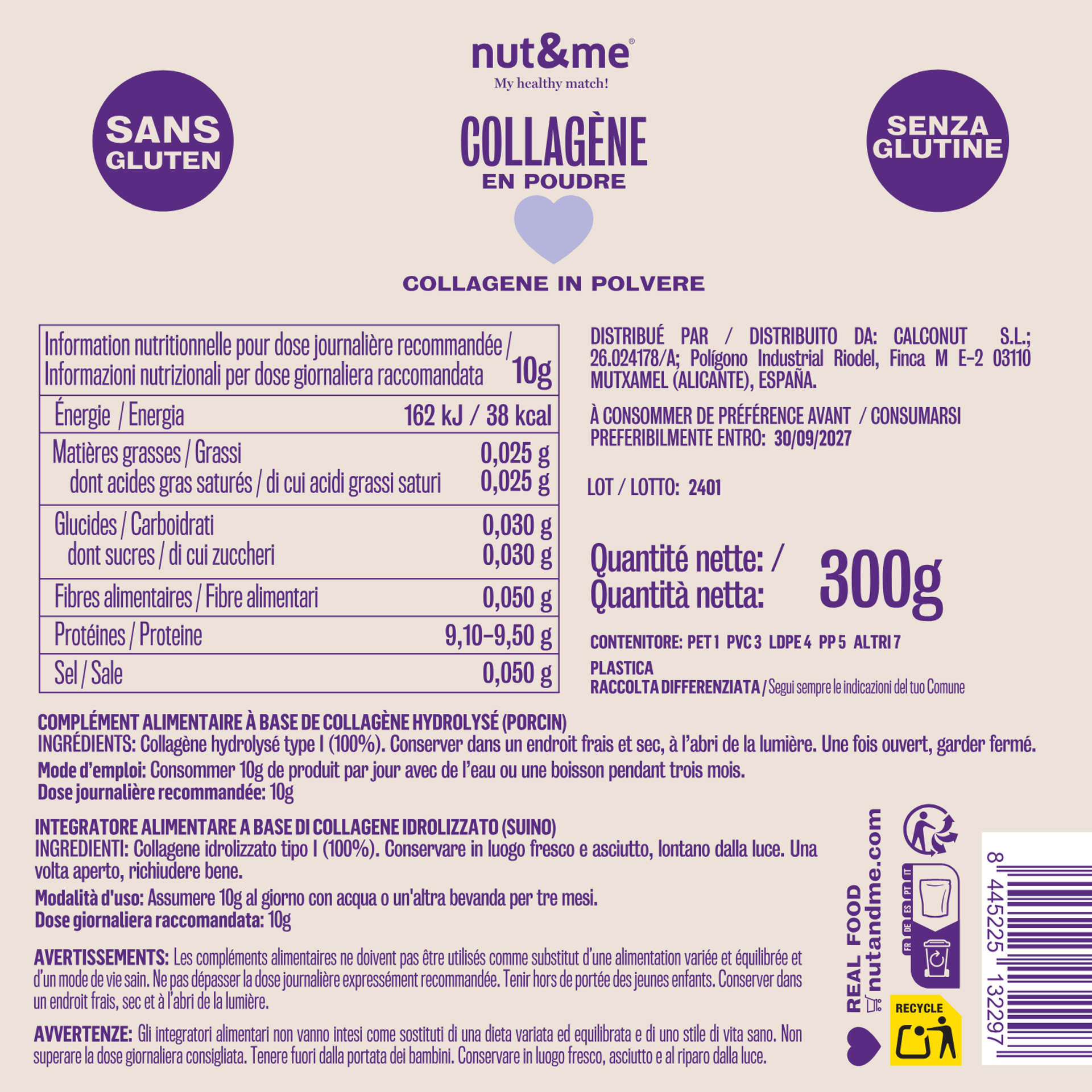 Colageno en polvo 300g