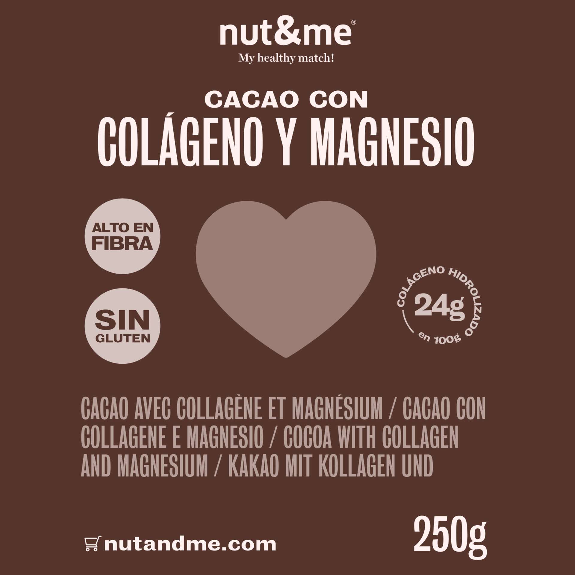Cacao con colageno y magnesio 250g