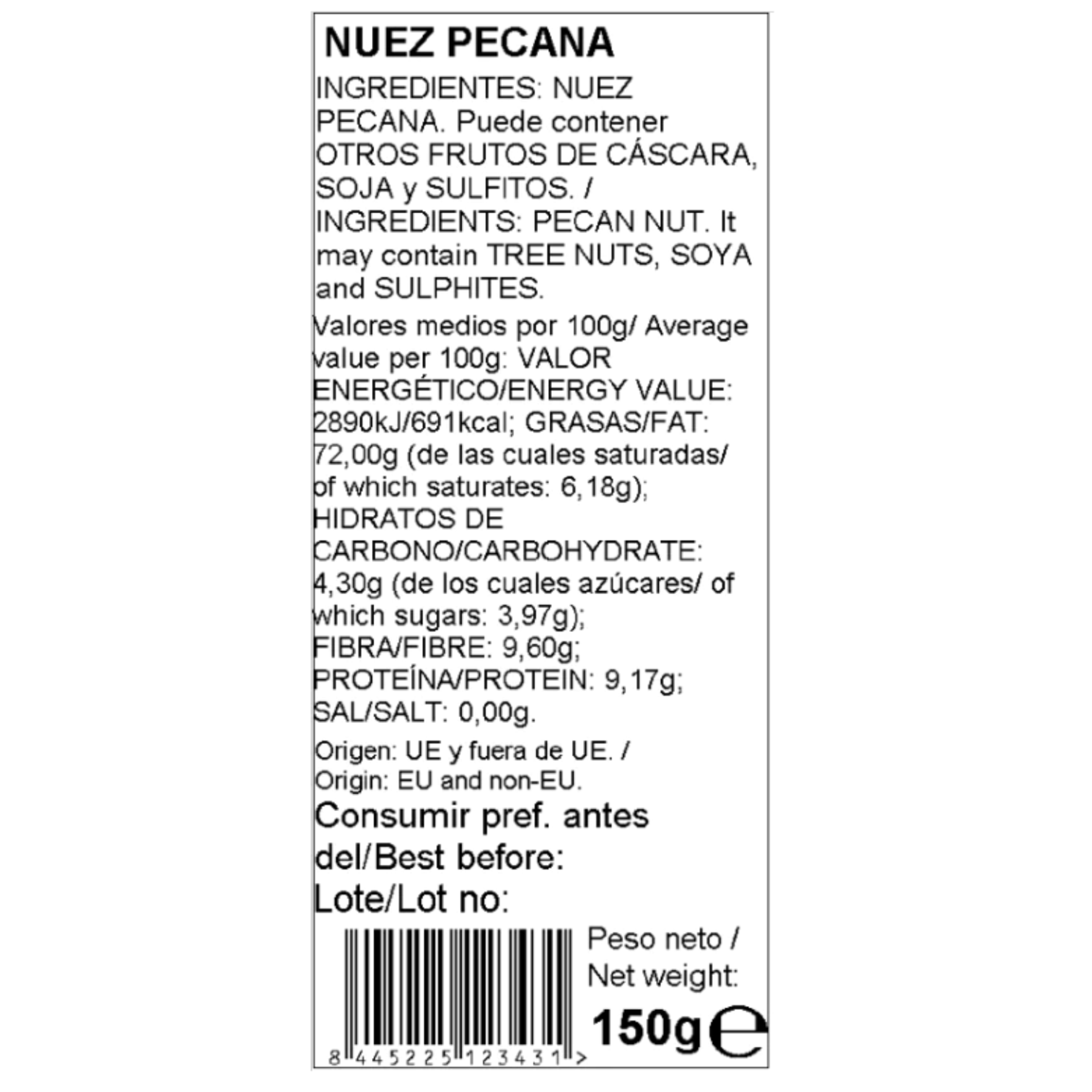 Nuez pecana natural 150g