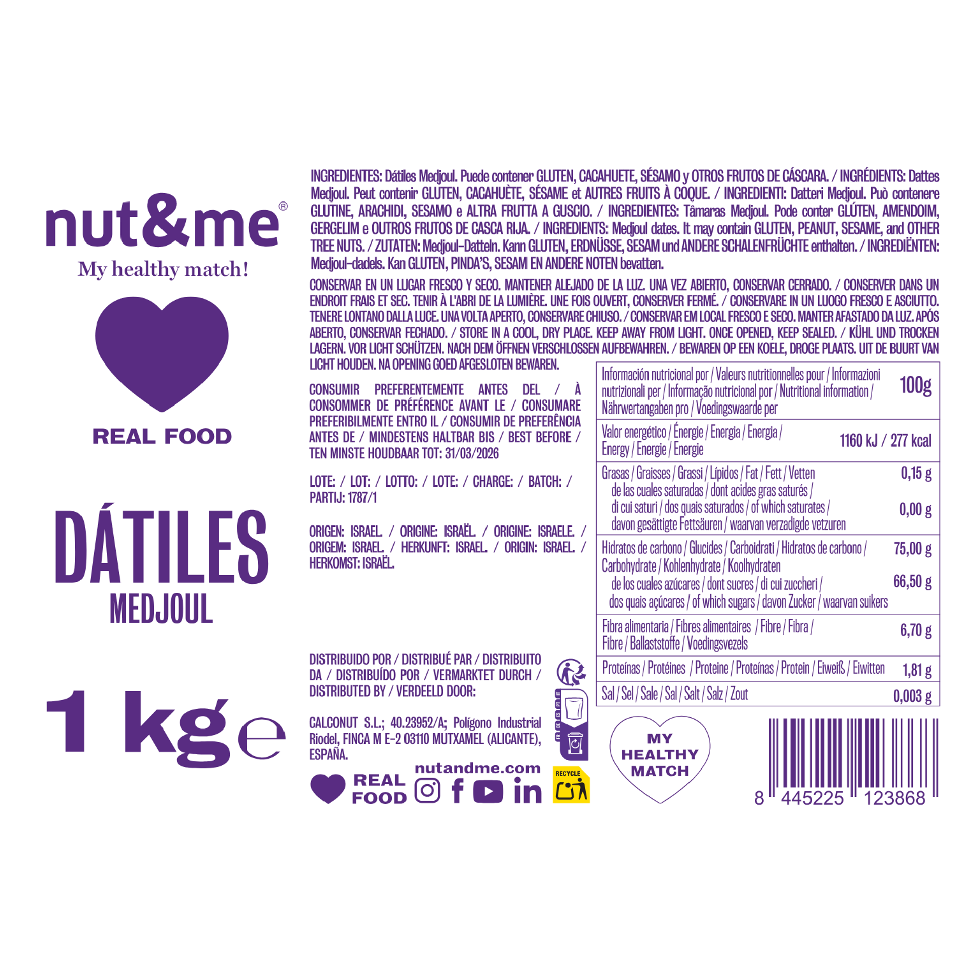 Datiles medjoul 1kg