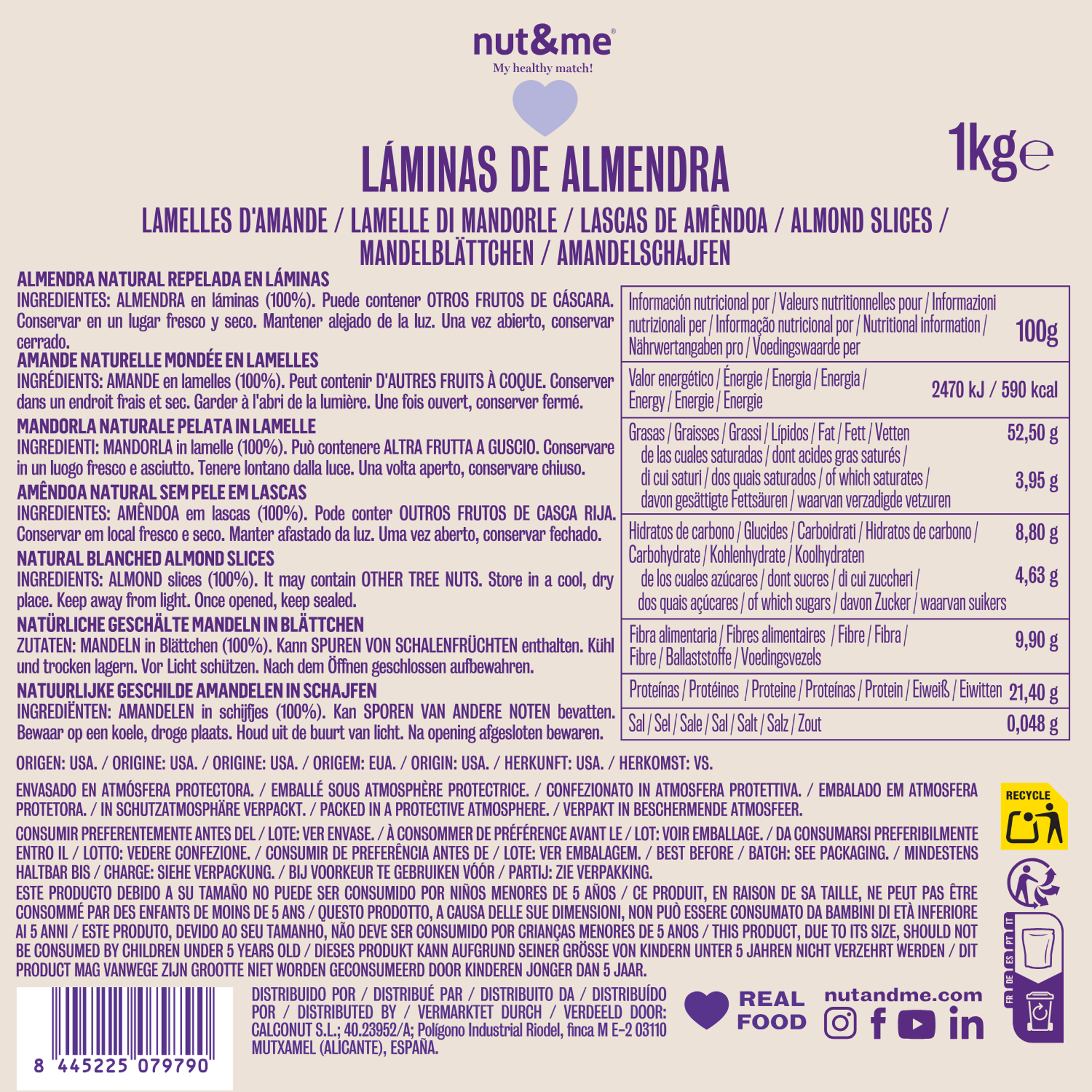 Laminas de almendra 1kg