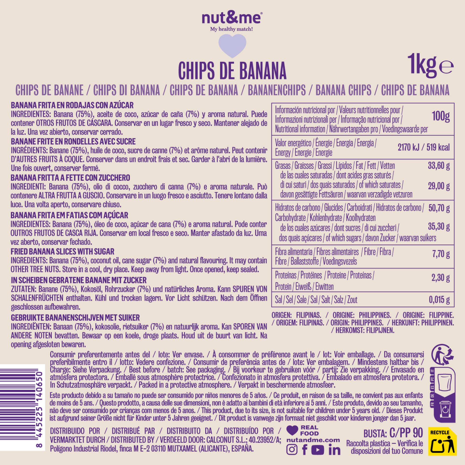 Chips de banana 1kg