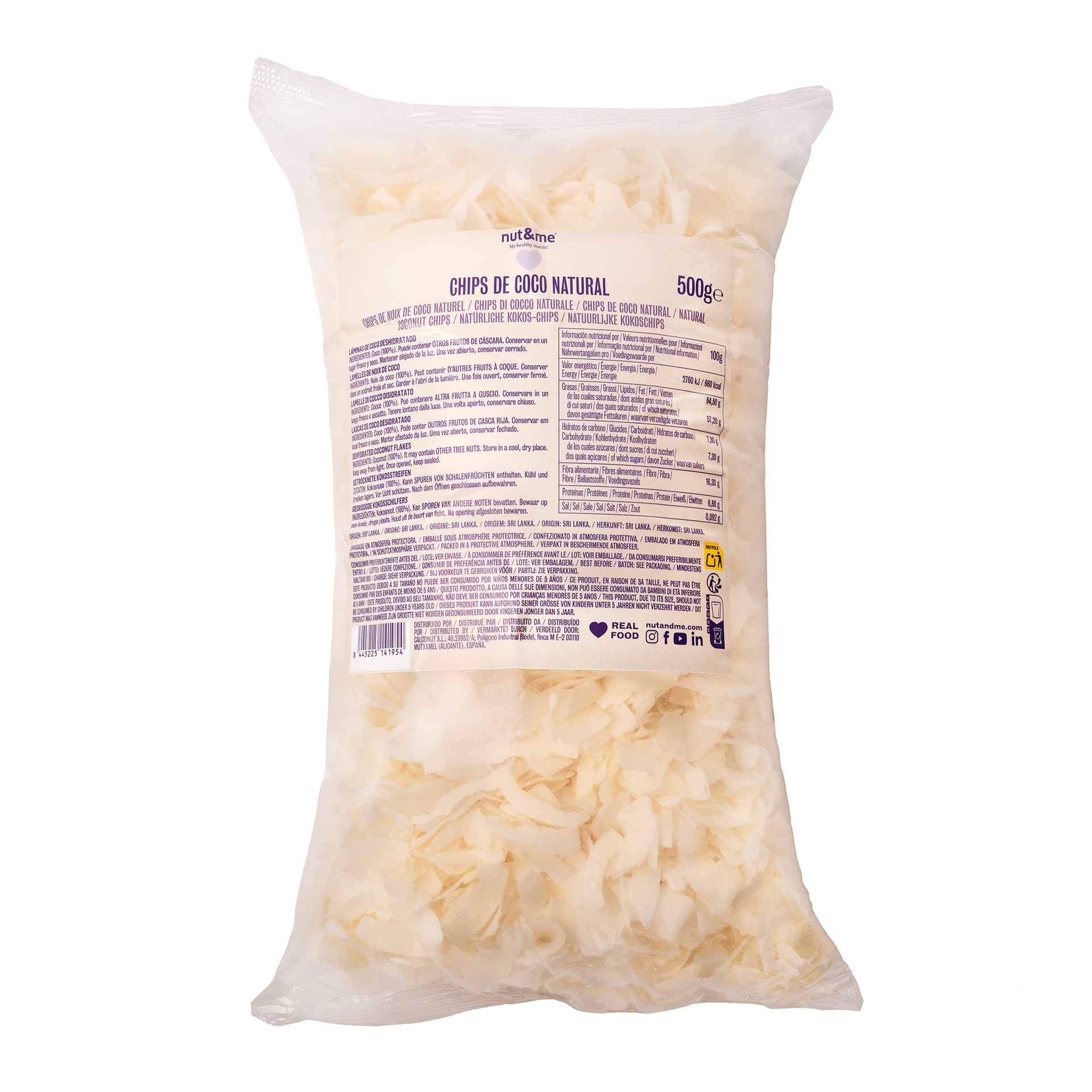 Chips de coco natural 500g