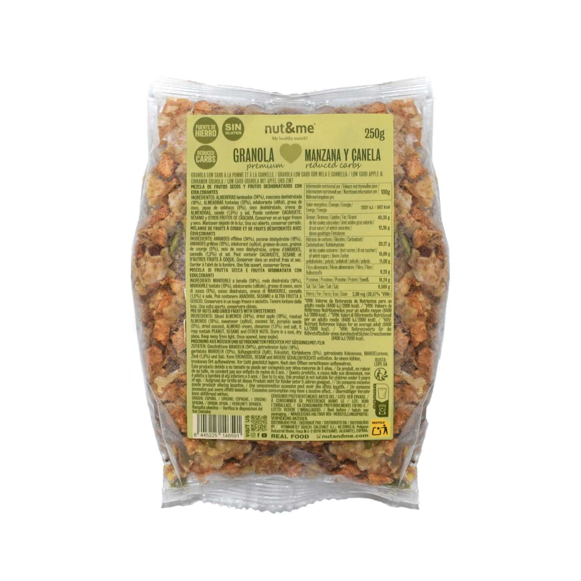 Granola low carb de manzana y canela 250g