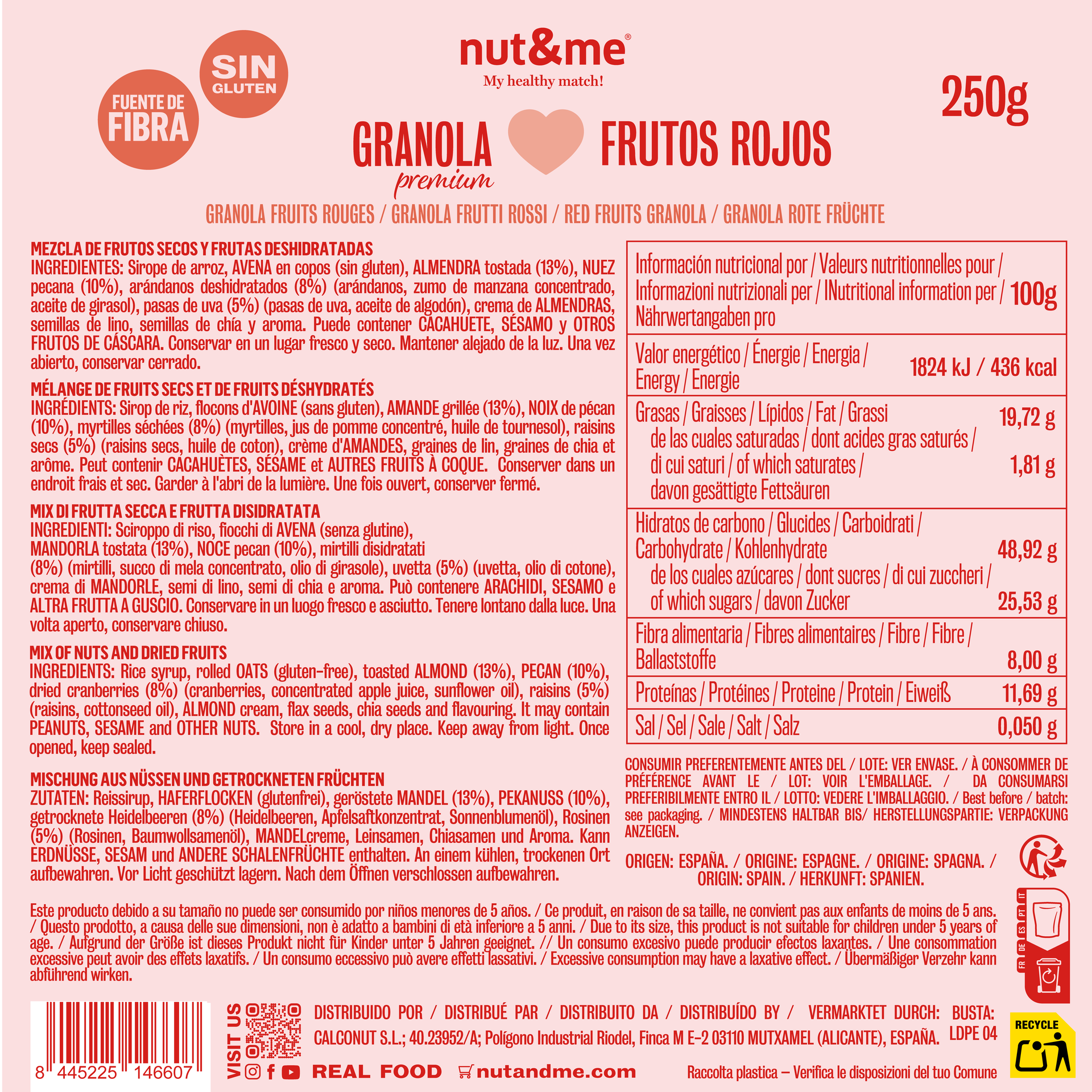 Granola frutos rojos