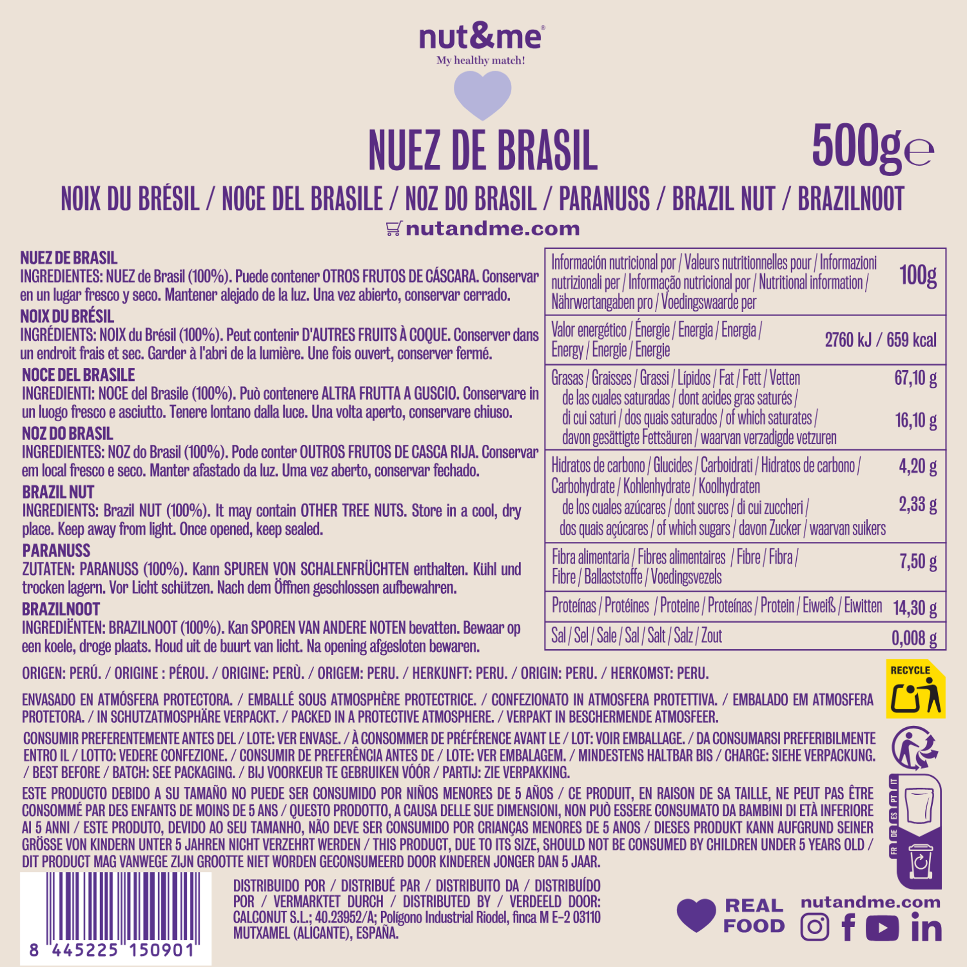 Nuez de Brasil natural 500g