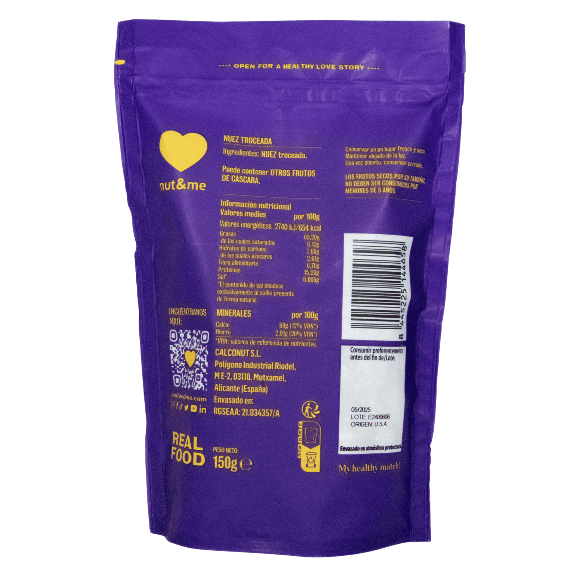 Nuez natural a trozos 150g