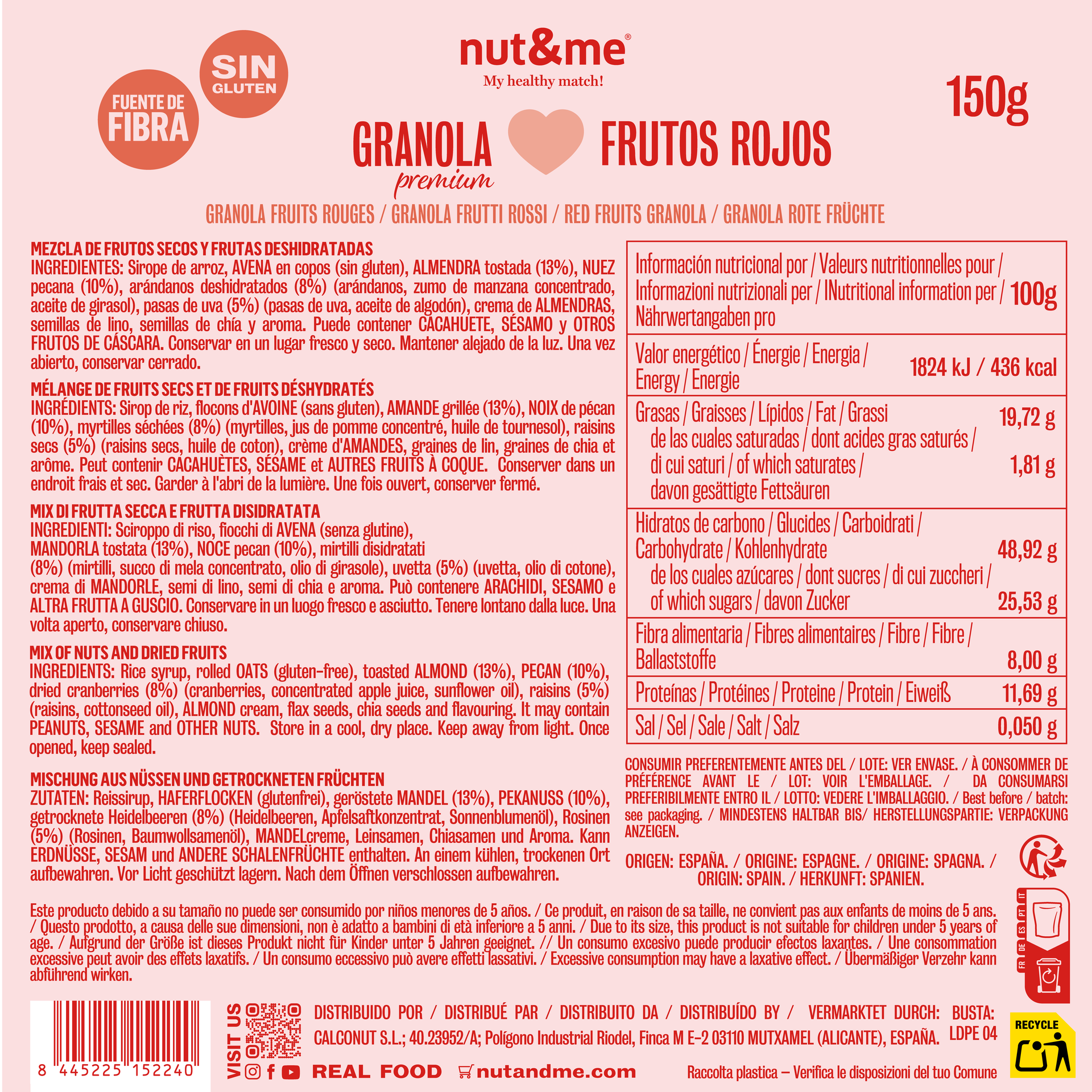 Granola frutos rojos