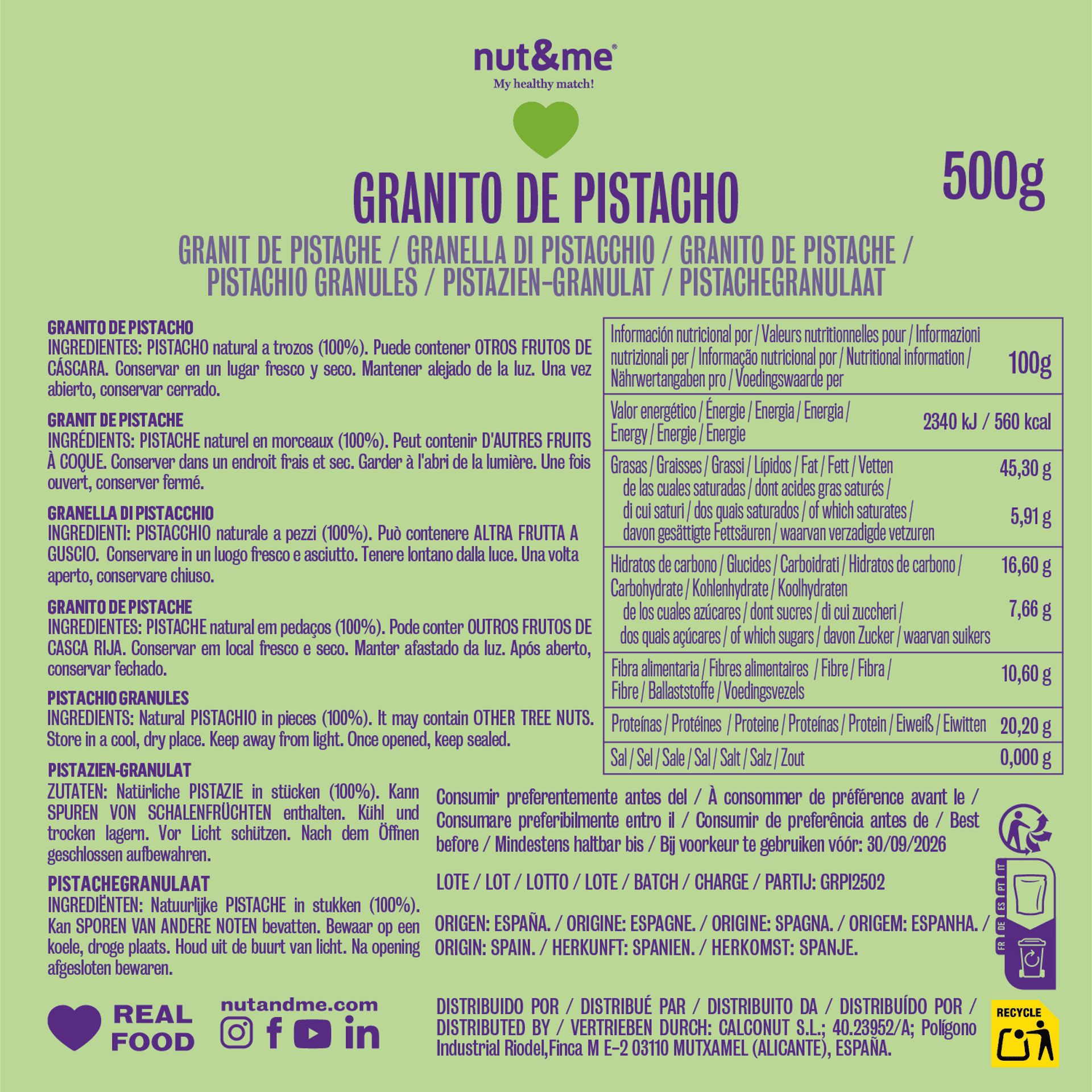 Granito de pistacho