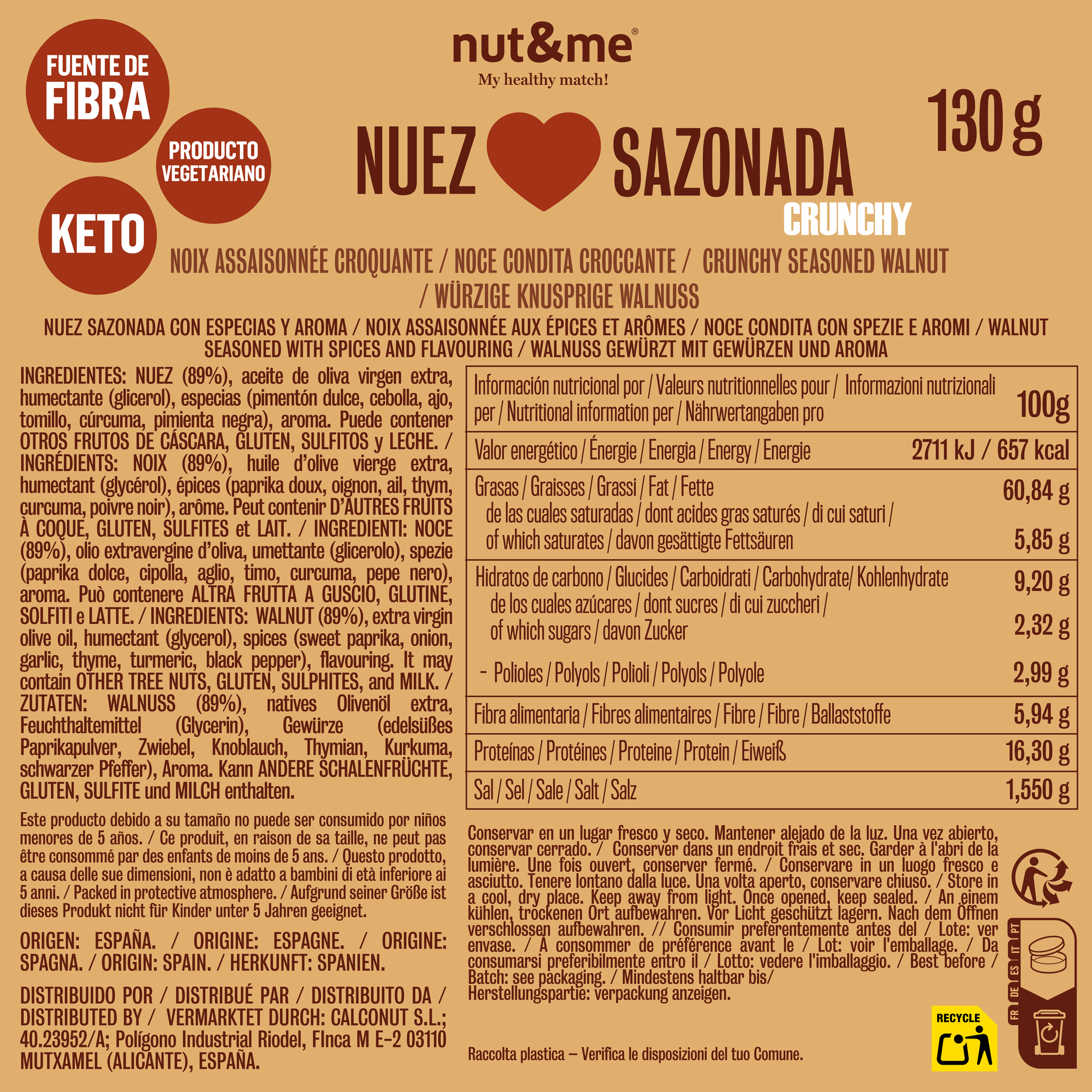 Nuez sazonada crunchy 150g