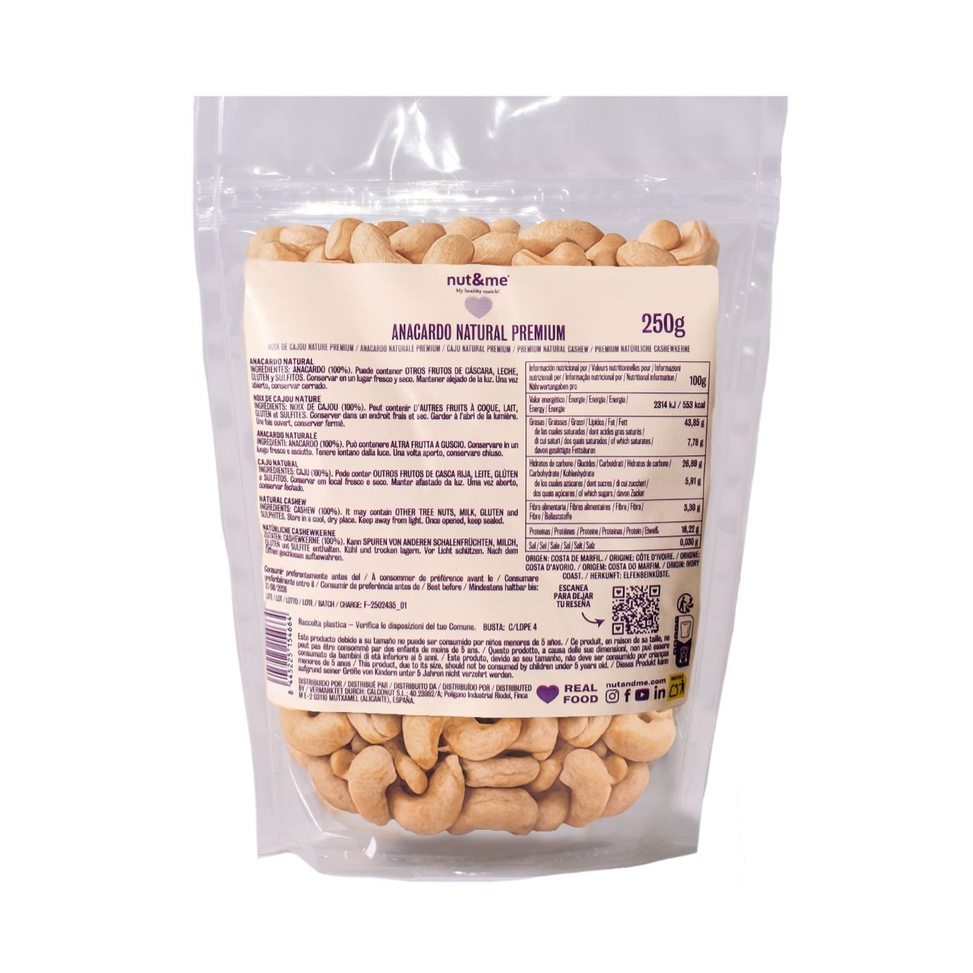 Anacardo natural Premium 250g