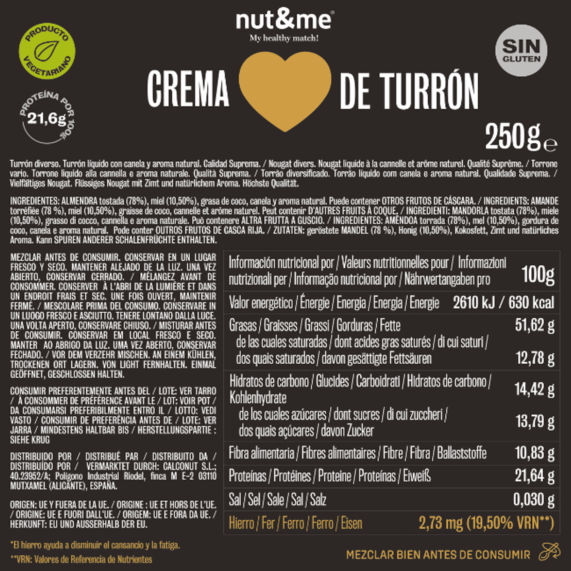 Crema de turrón 250g