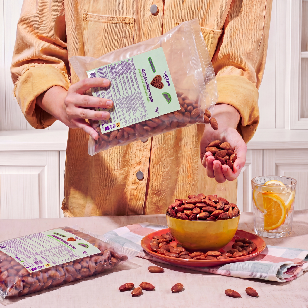 Almendra tostada con piel 1kg