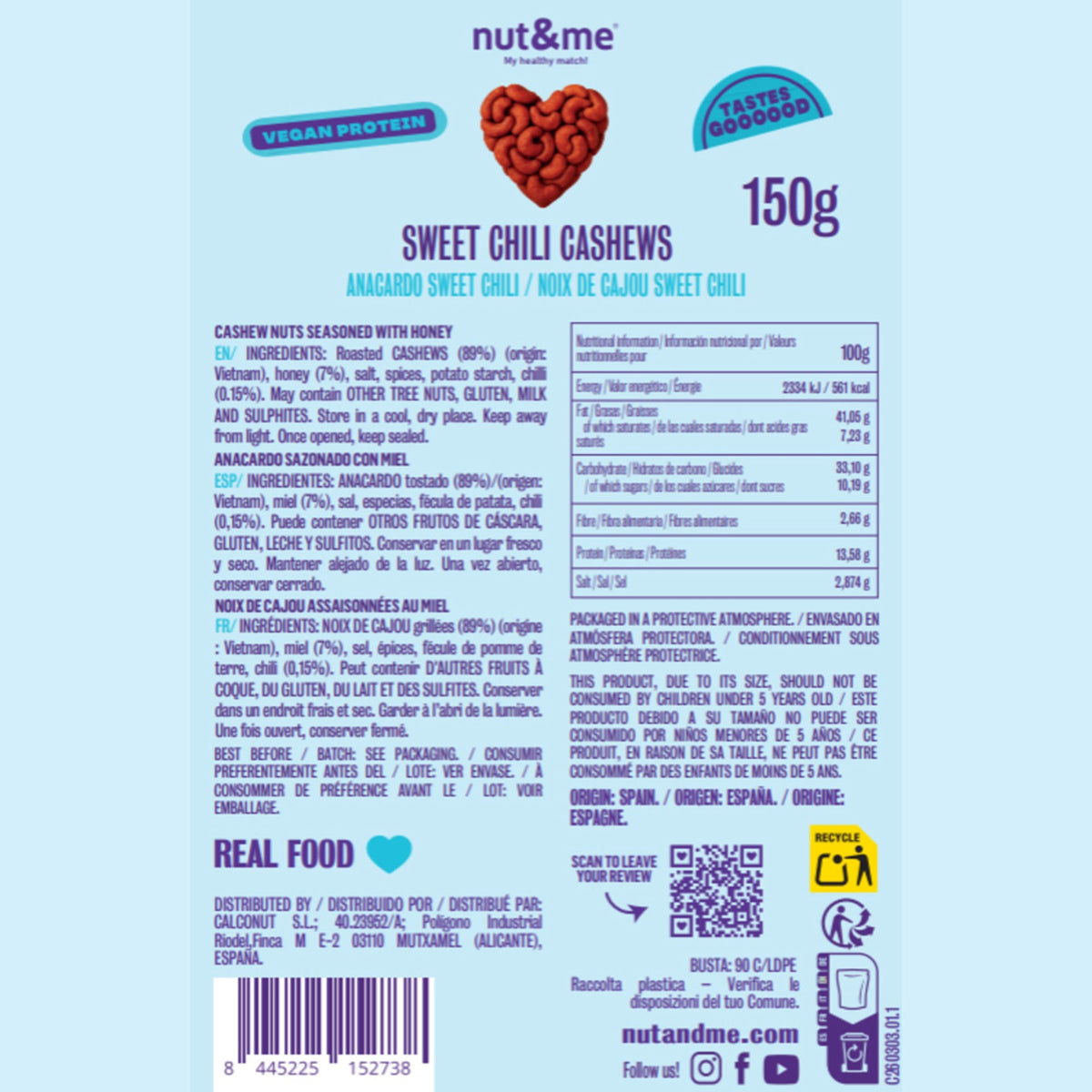 Anacardo sabor sweet chili 150g