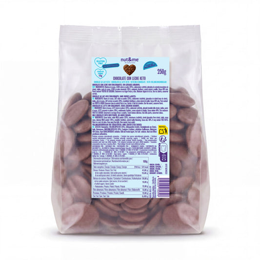 Chocolate con leche keto 250g