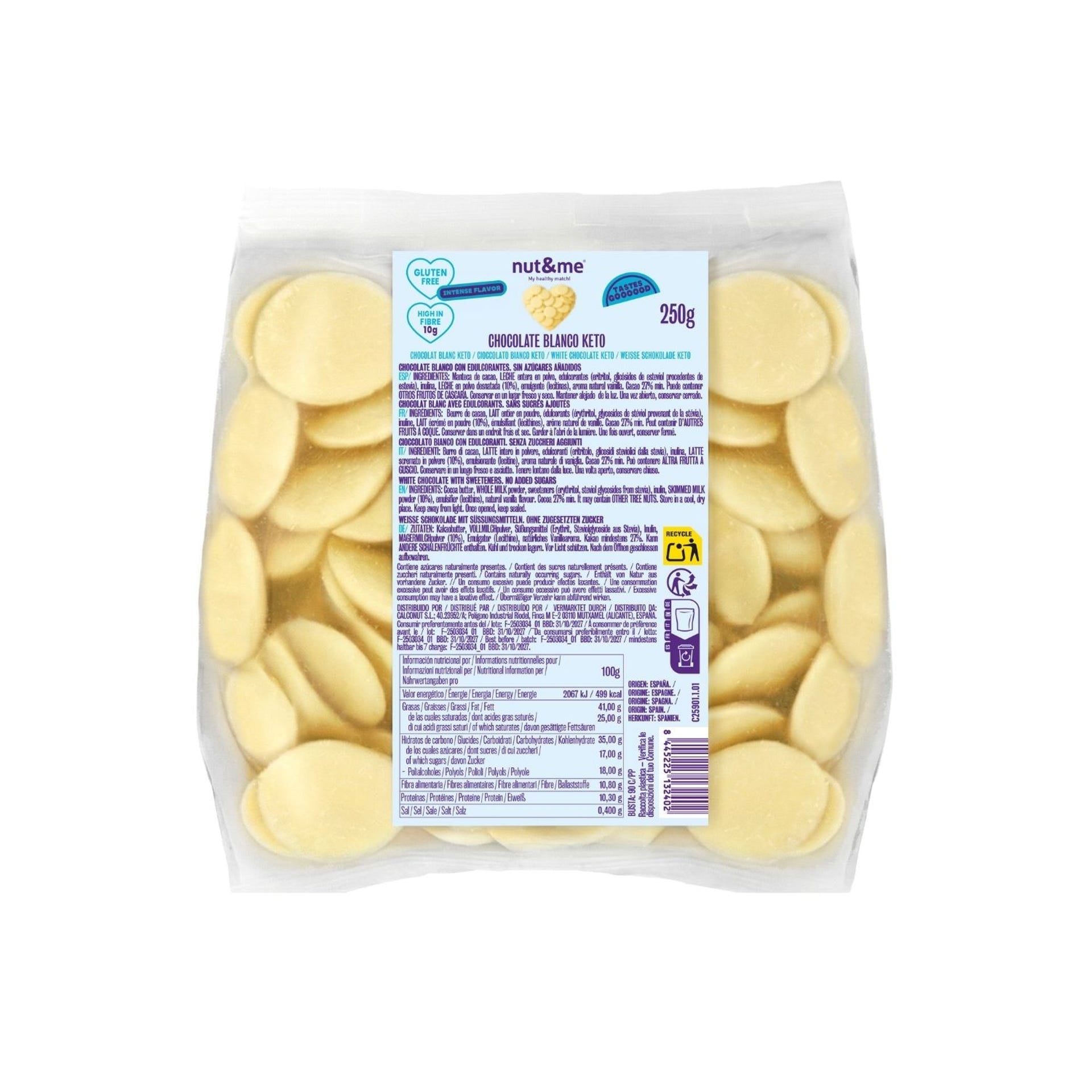 Chocolate blanco keto