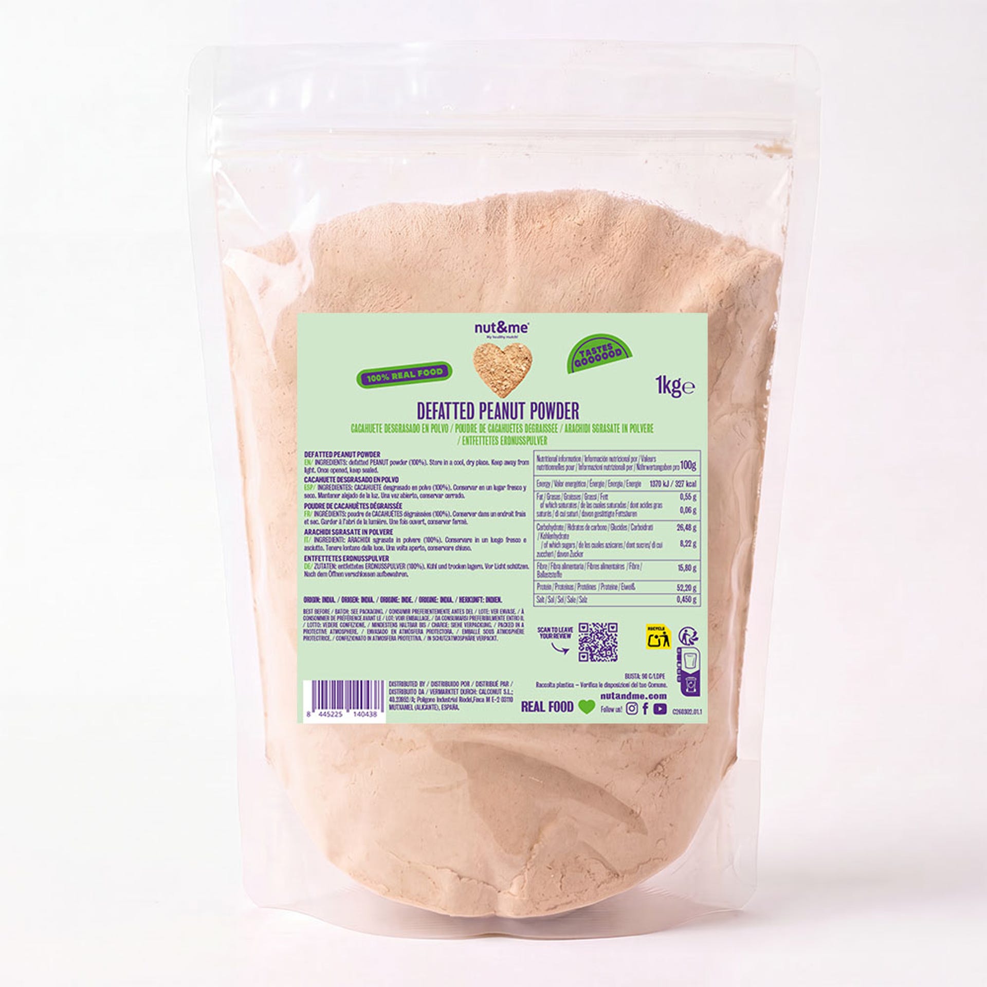 Polvo de cacahuete desgrasado 1kg  | Proteína de cacahuete