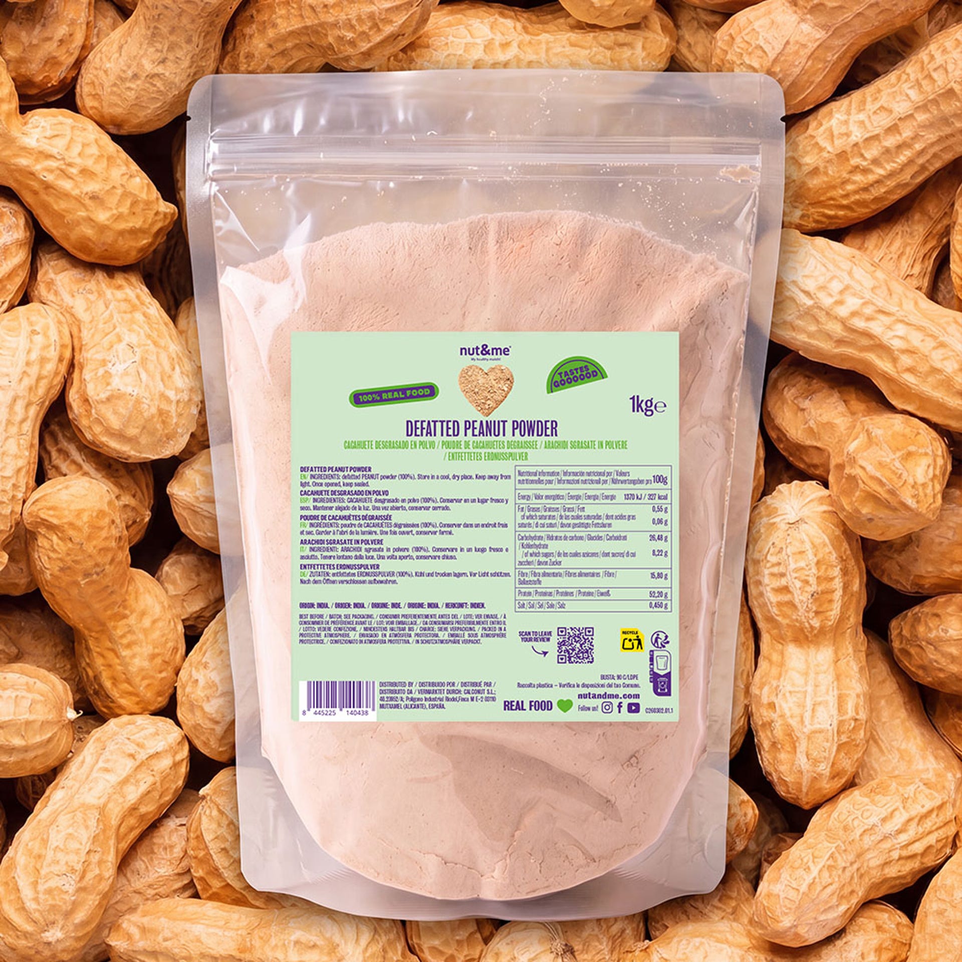 Polvo de cacahuete desgrasado 1kg  | Proteína de cacahuete