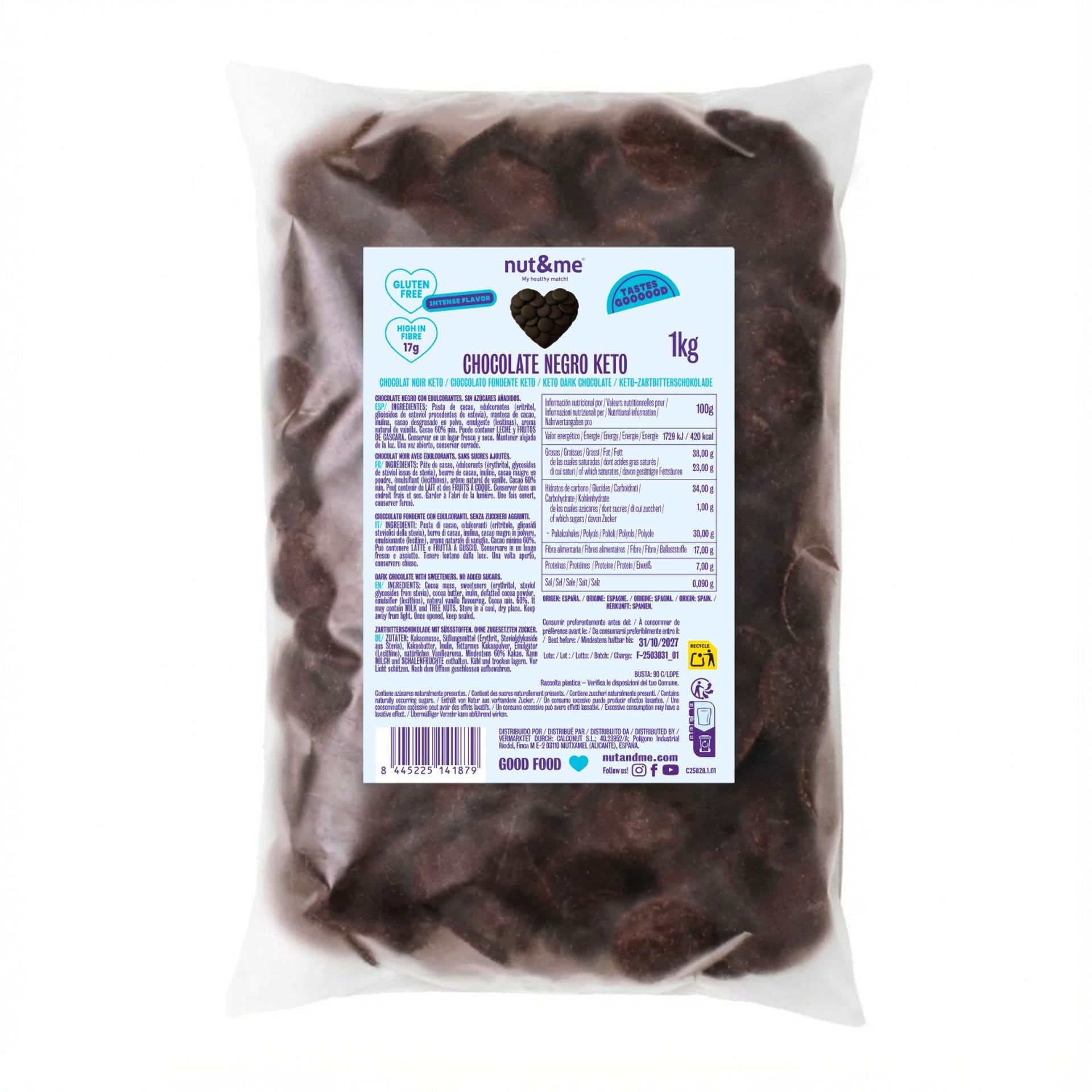 Chocolate negro keto