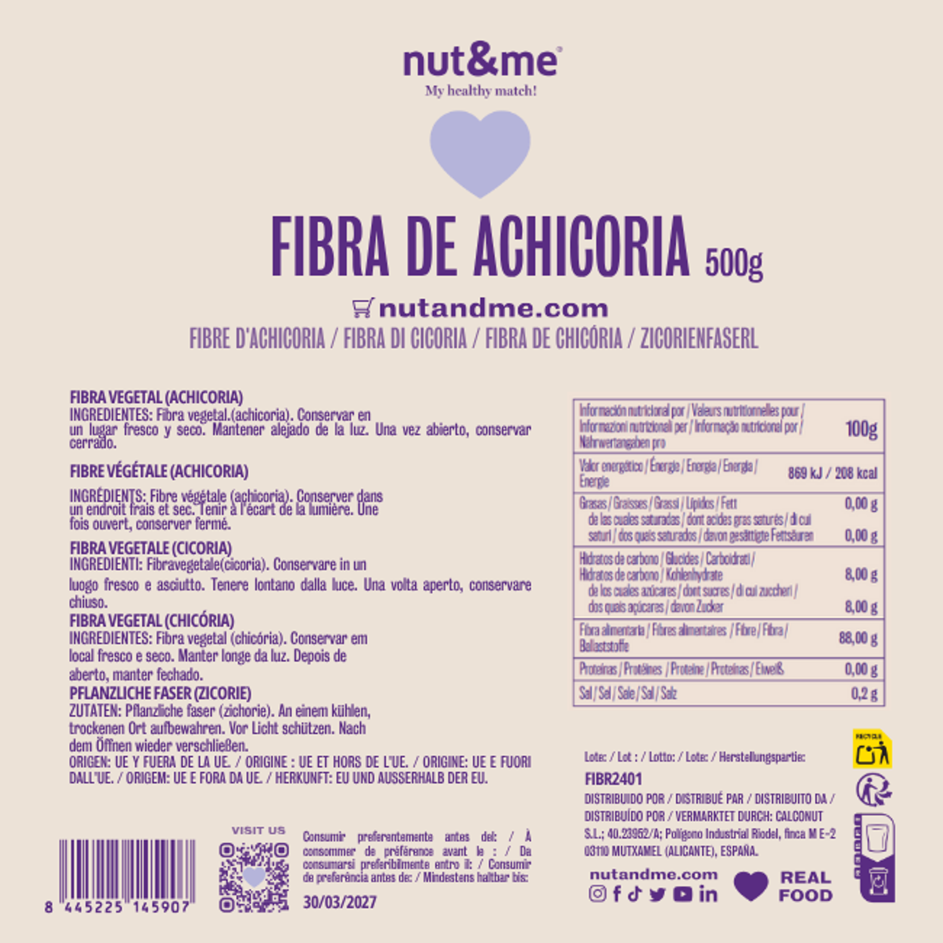 Fibra de achicoria 500g