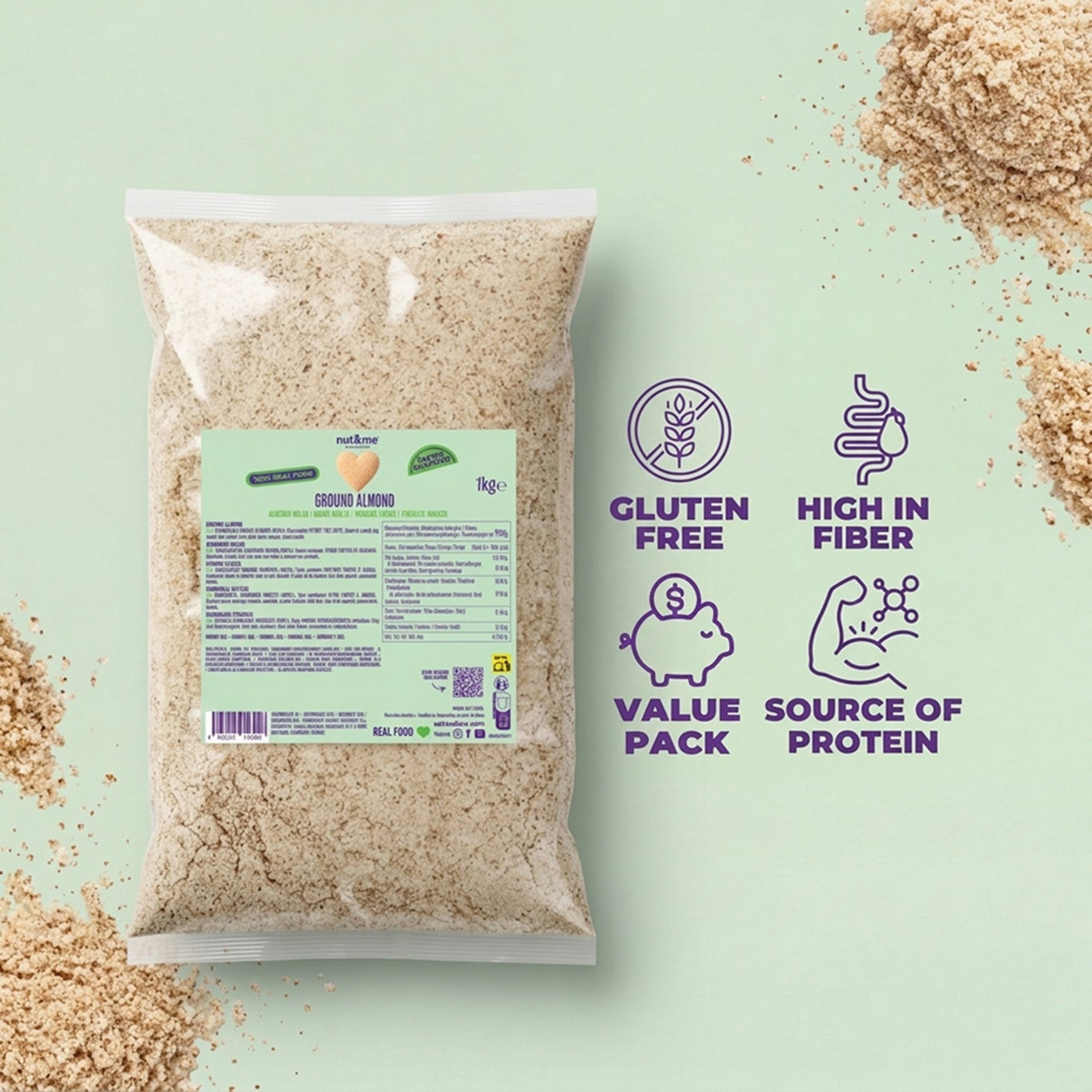 Almendra molida | Harina de almendra con piel 1kg