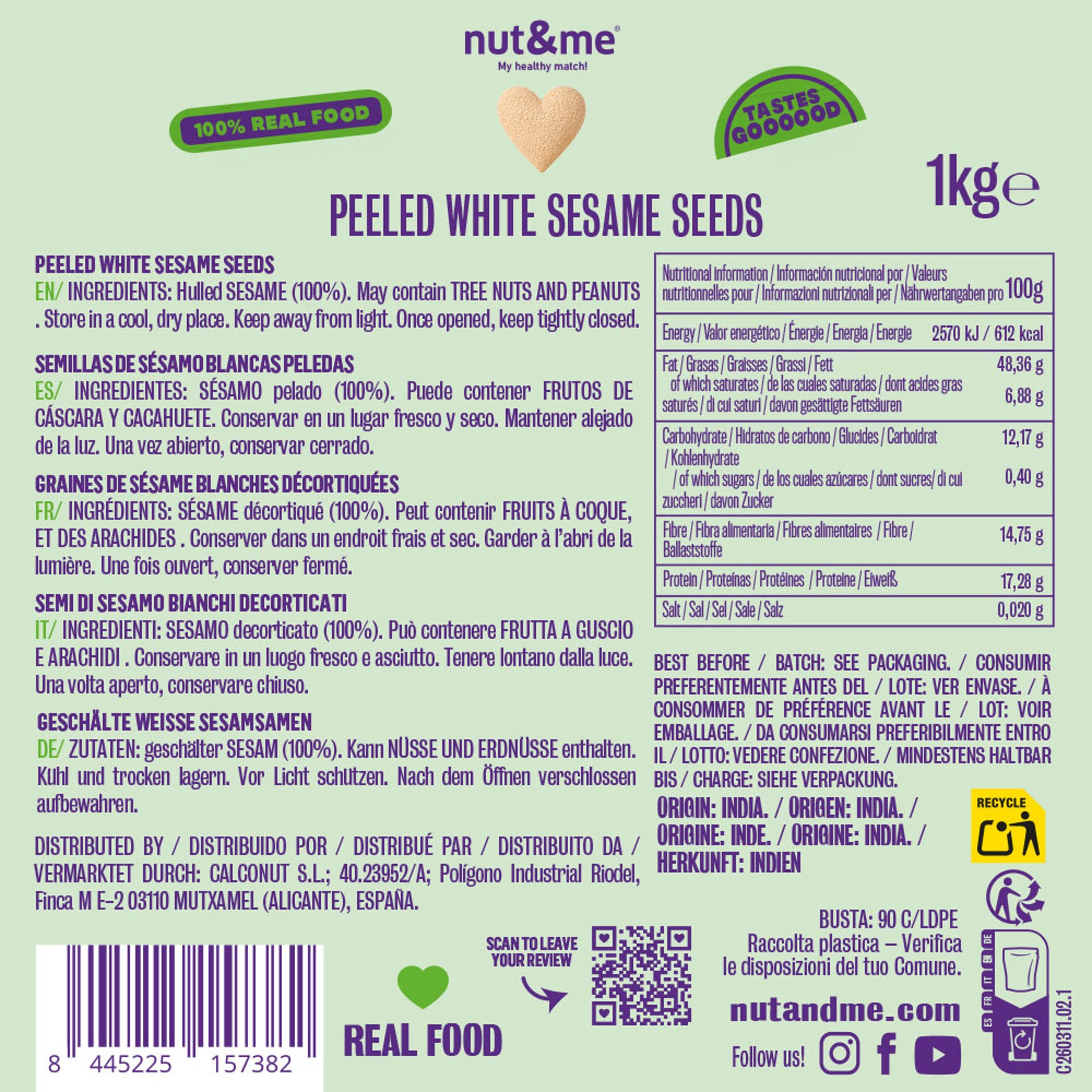 Semillas de sésamo blanco 1kg