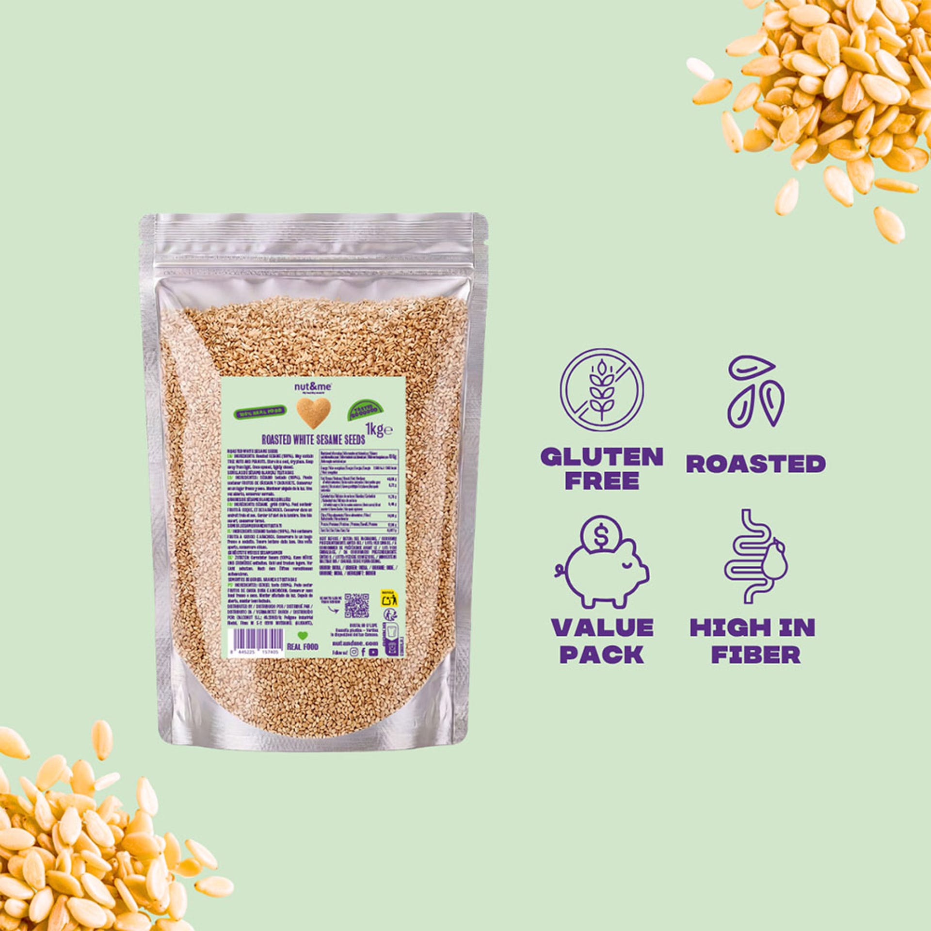 Semillas de sésamo blanco tostado 1kg