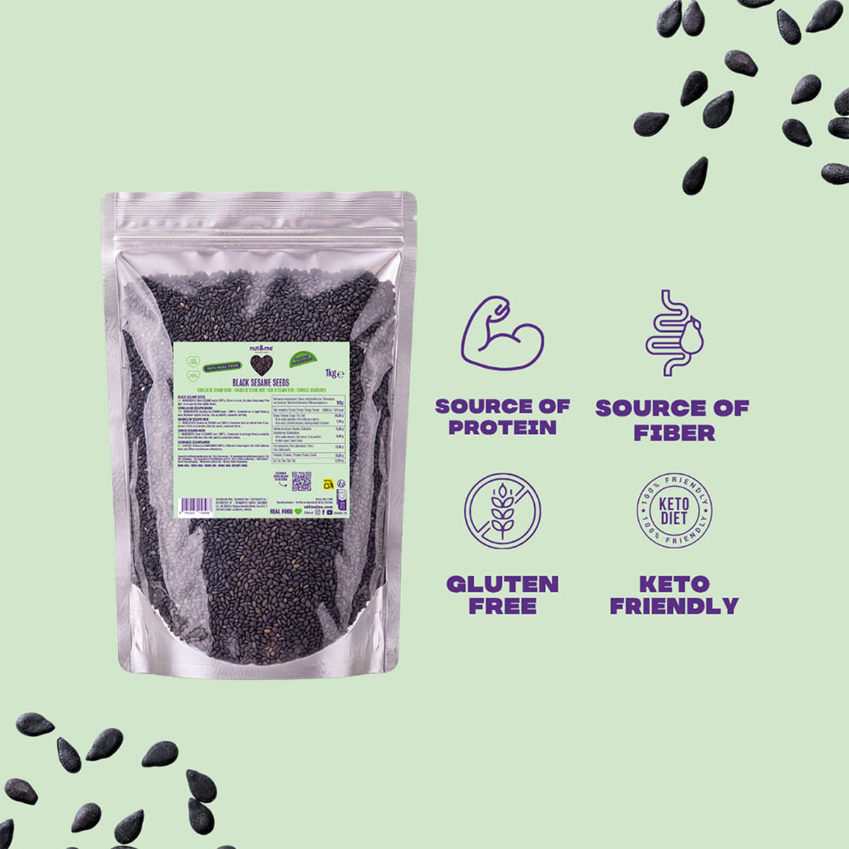 Semillas de sésamo negro 1kg