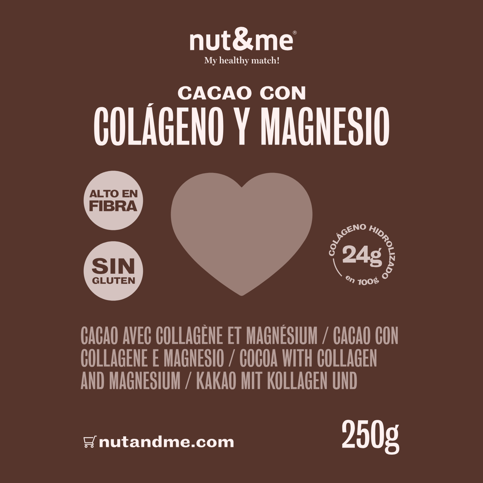 Cacao con colageno y magnesio 250g