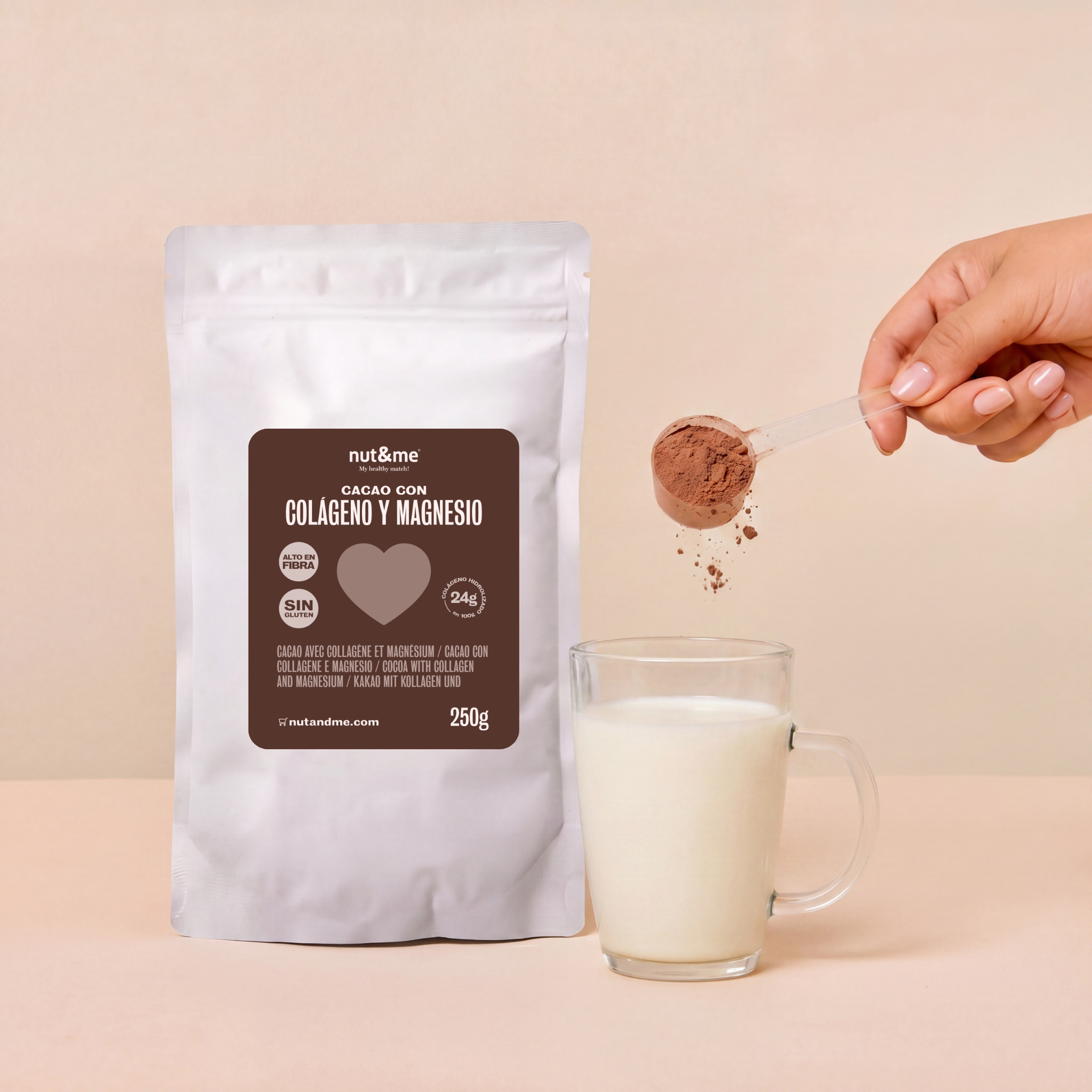 Cacao con colageno y magnesio 250g