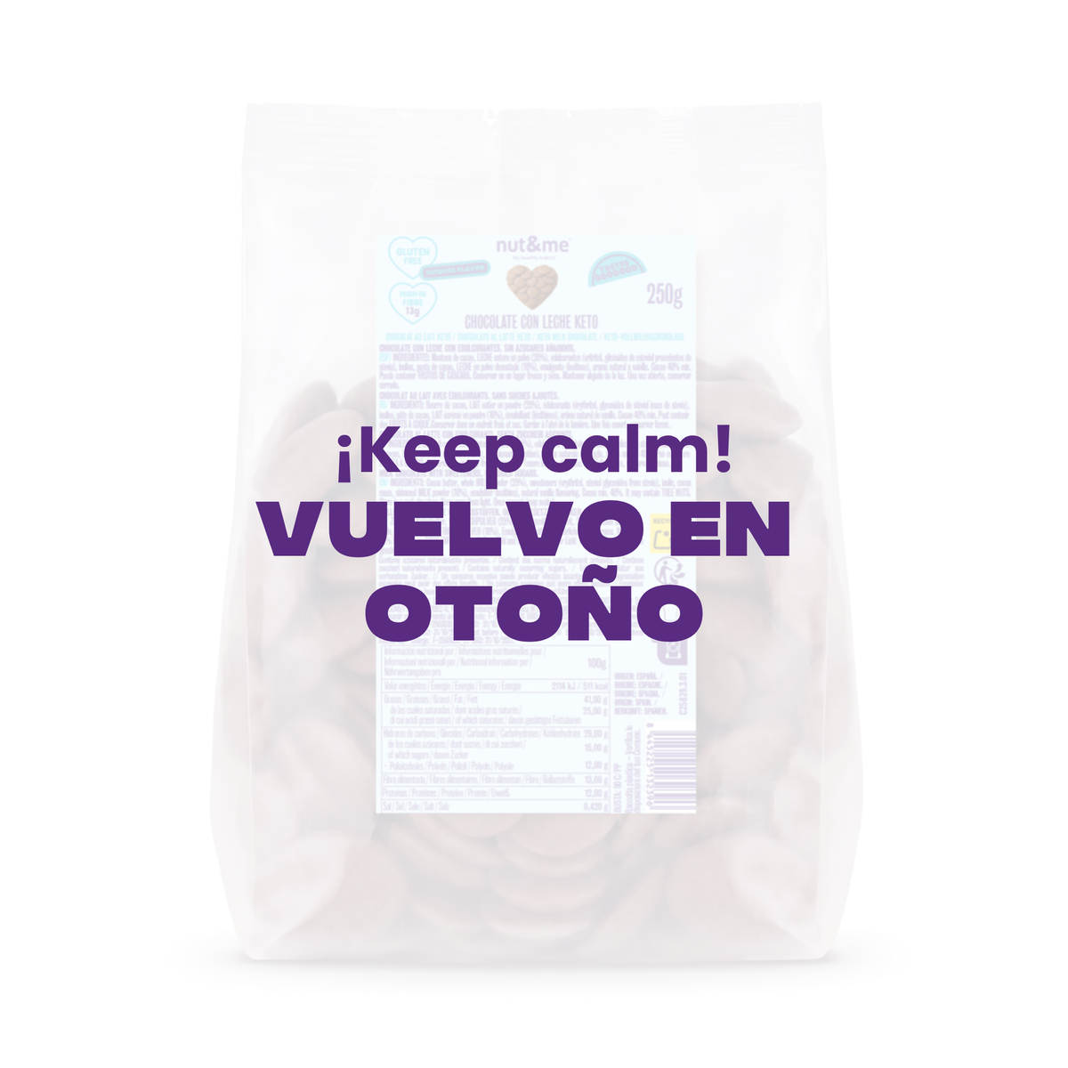 Chocolate con leche keto 250g