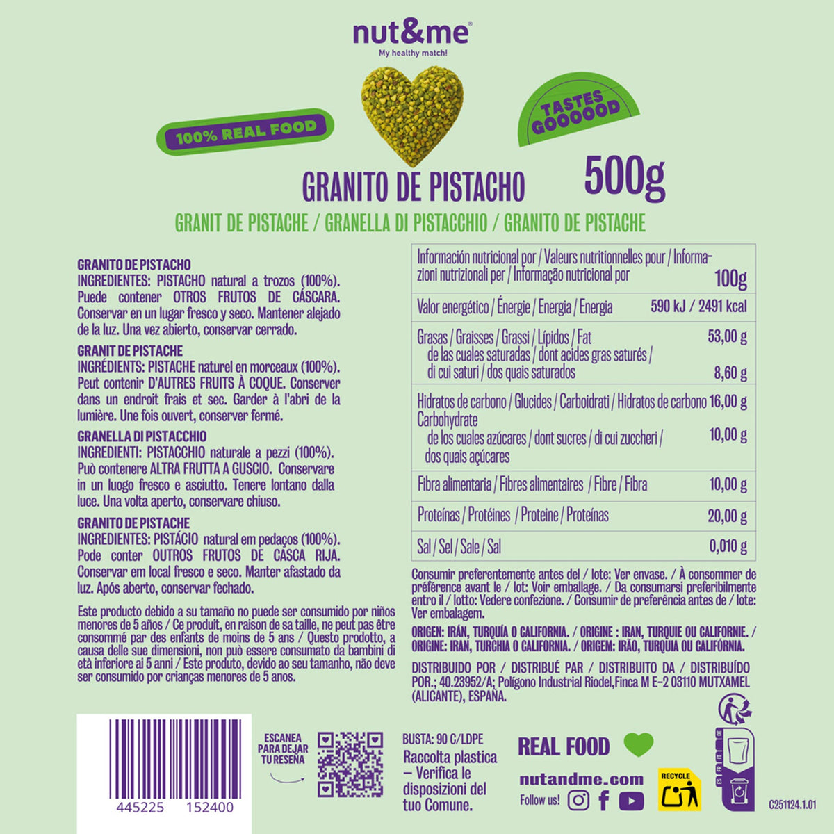 Granito de pistacho 500g