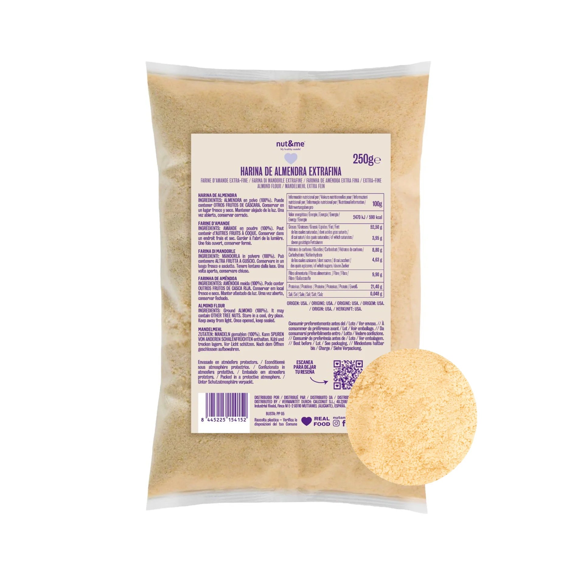 Pack 4 unidades de Harina de Almendra 250g (1 kg)
