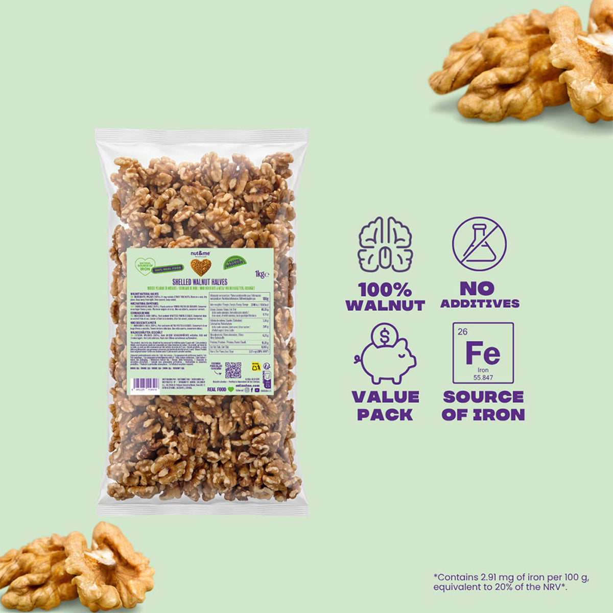 Nuez natural sin cáscara 1kg