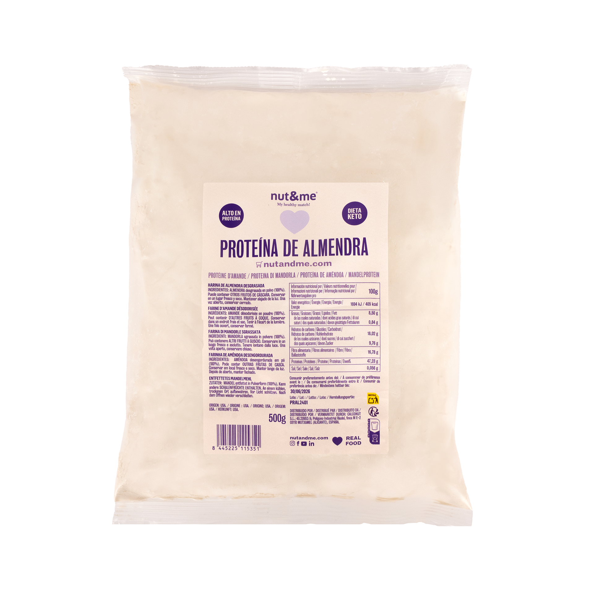 Proteina de almendra 500g