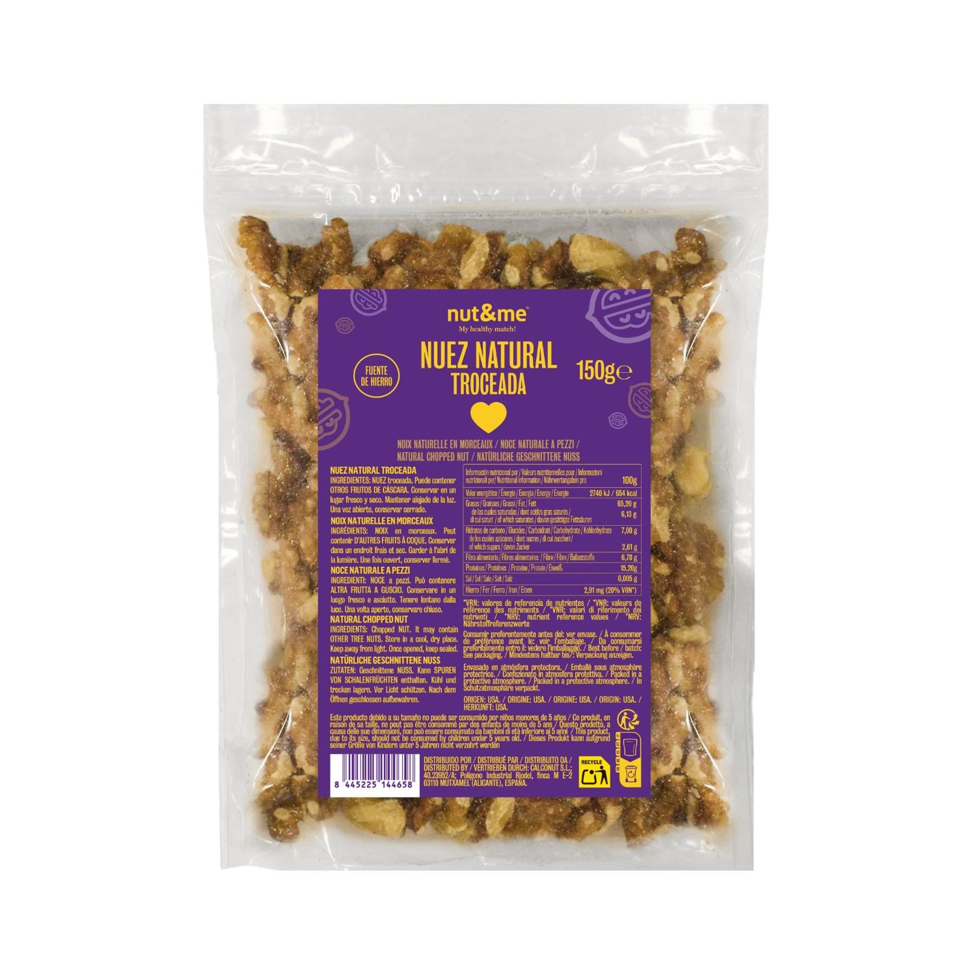 Nuez natural a trozos