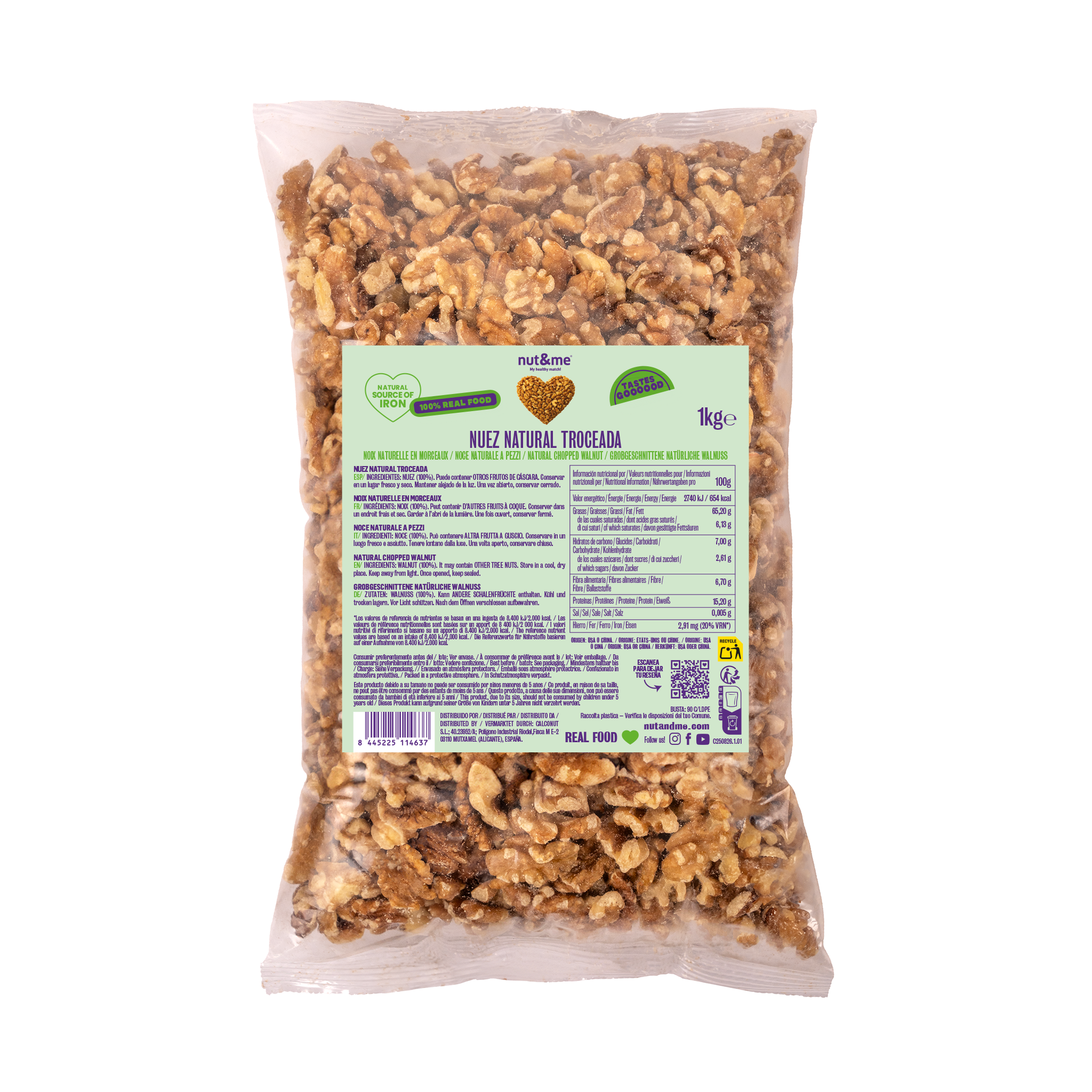 Nuez natural a trozos