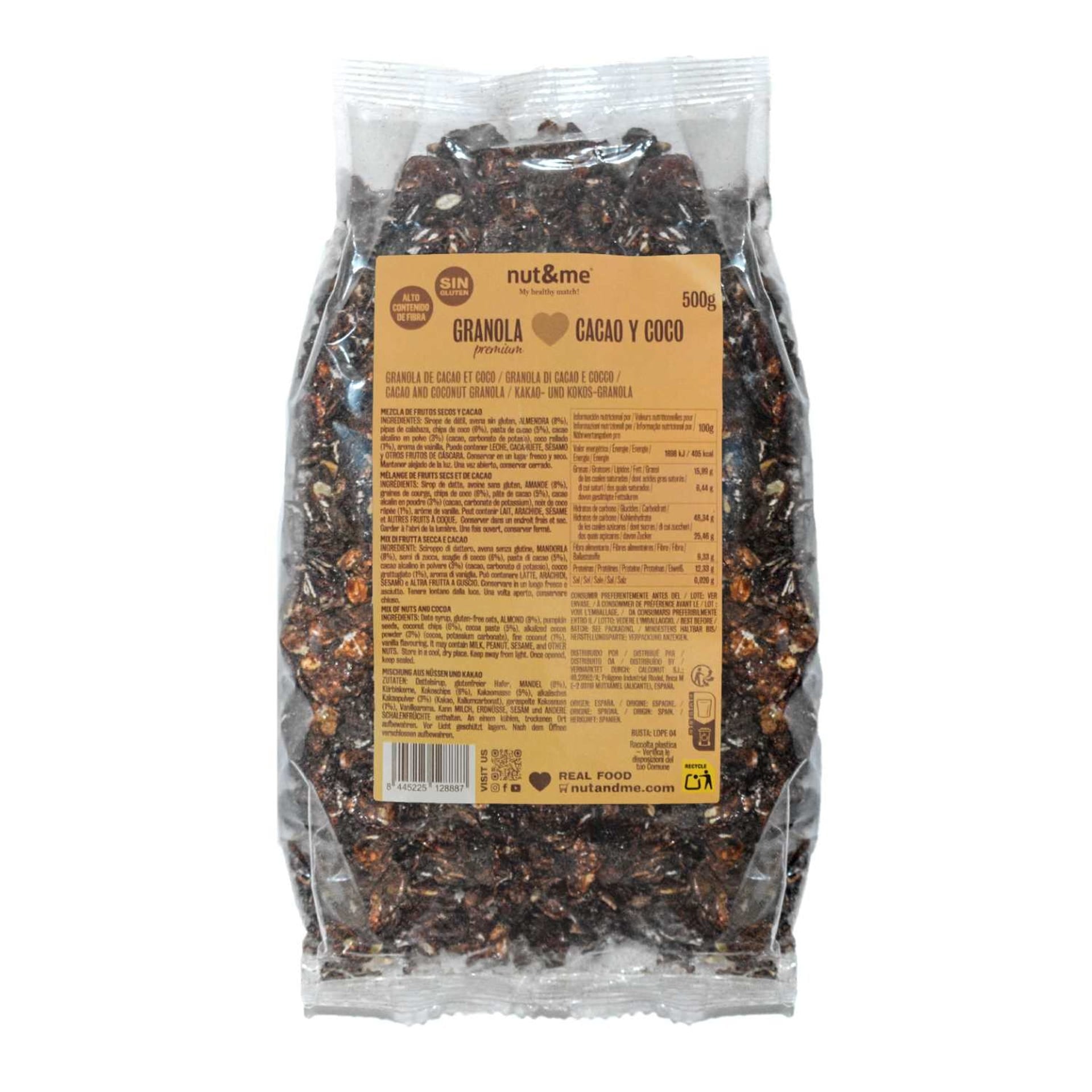 Granola cacao y coco