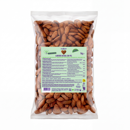Almendra natural con piel 1kg