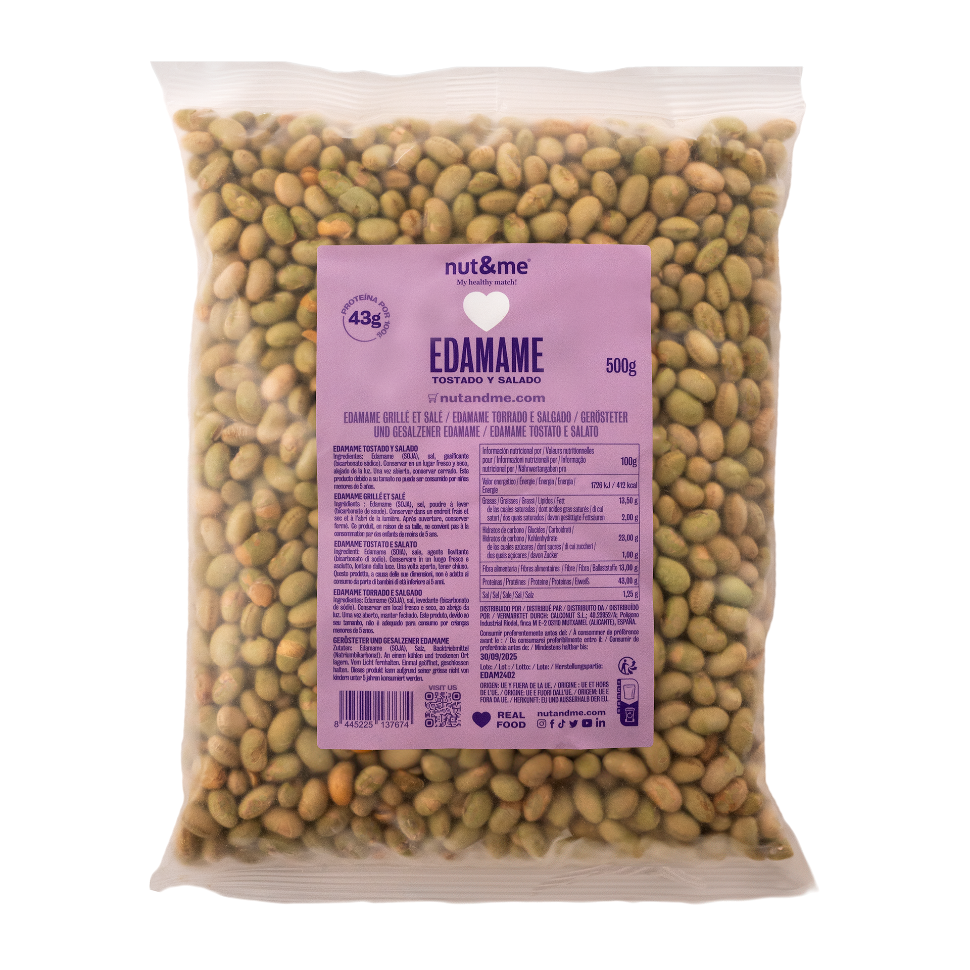 Edamame tostado y salado 500g