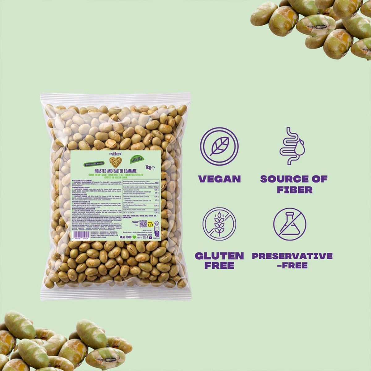 Edamame tostado y salado 500g