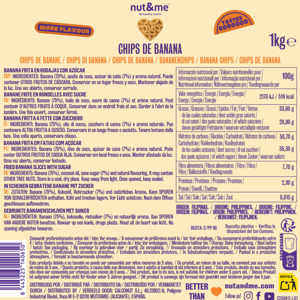 Chips de banana 1kg