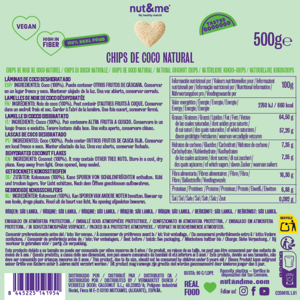 Chips de noix de coco nature 500 g