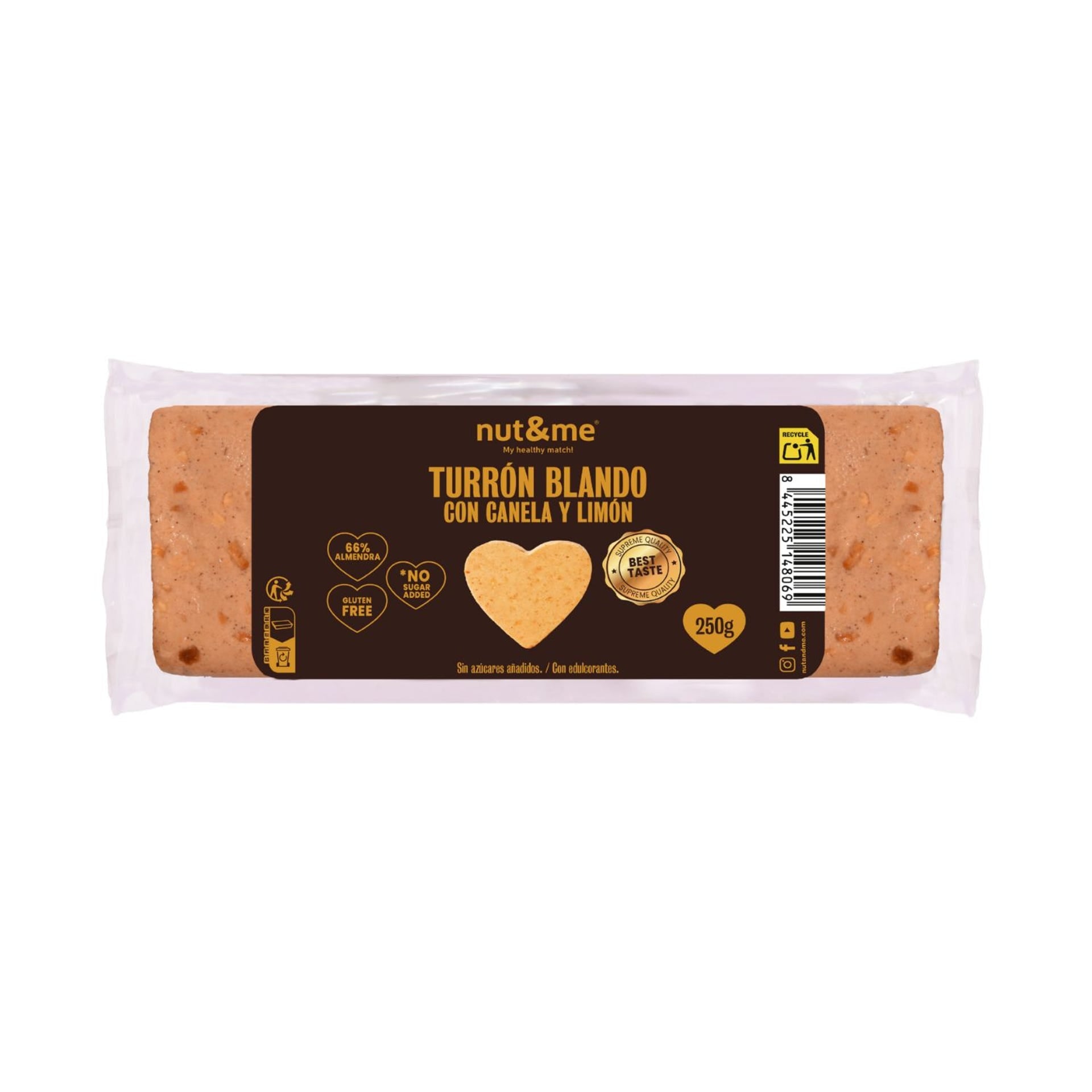 Turrón blando de canela y limón 250 g