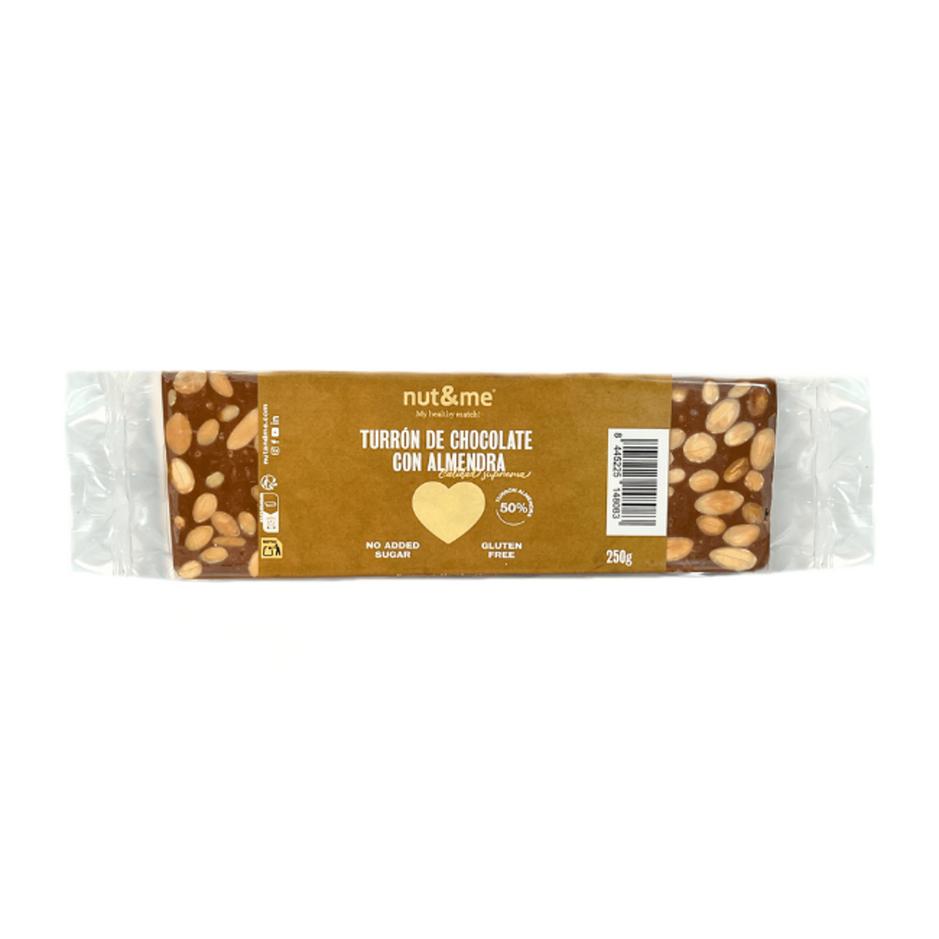 Turron de chocolate con almendras 250g