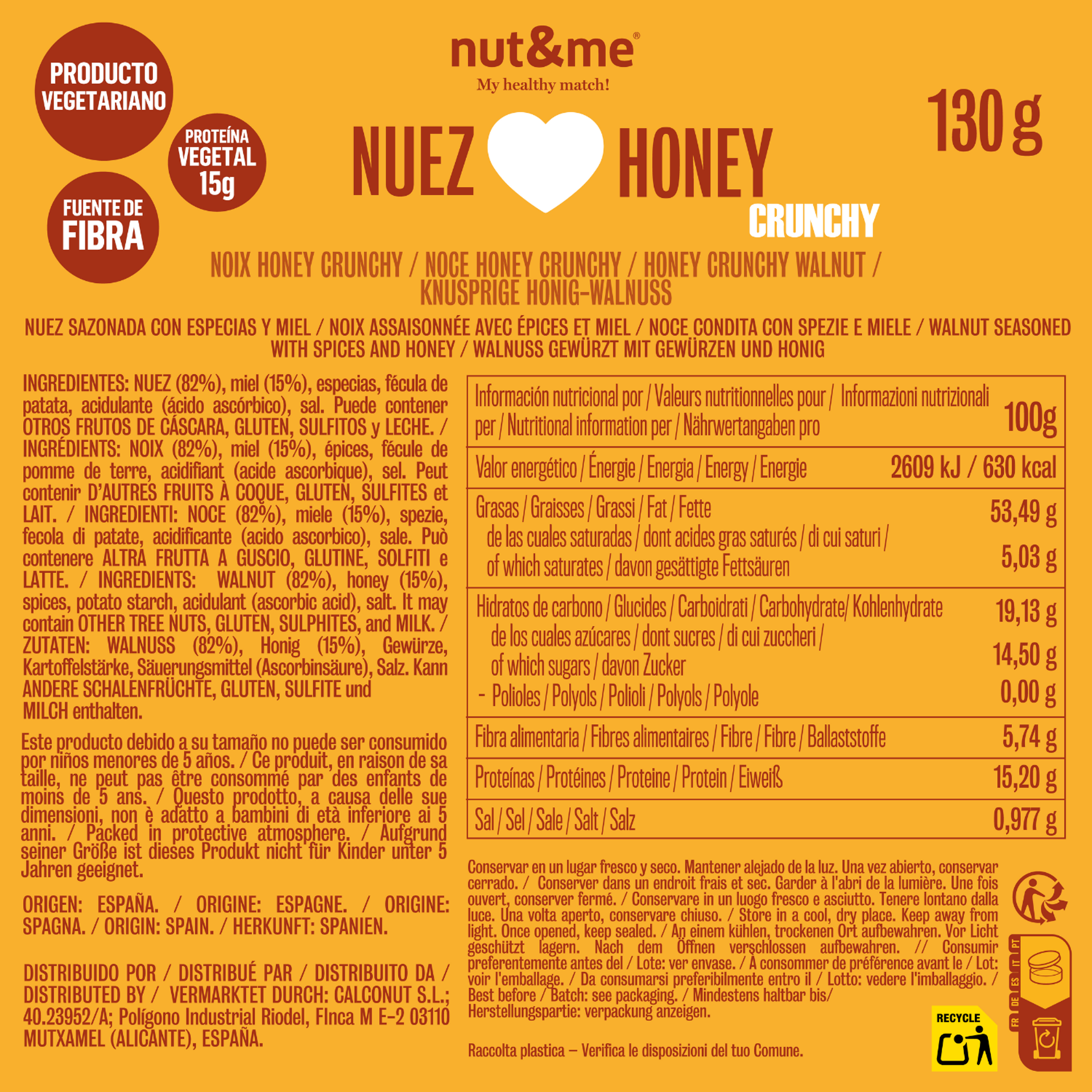Nuez honey crunchy 150g