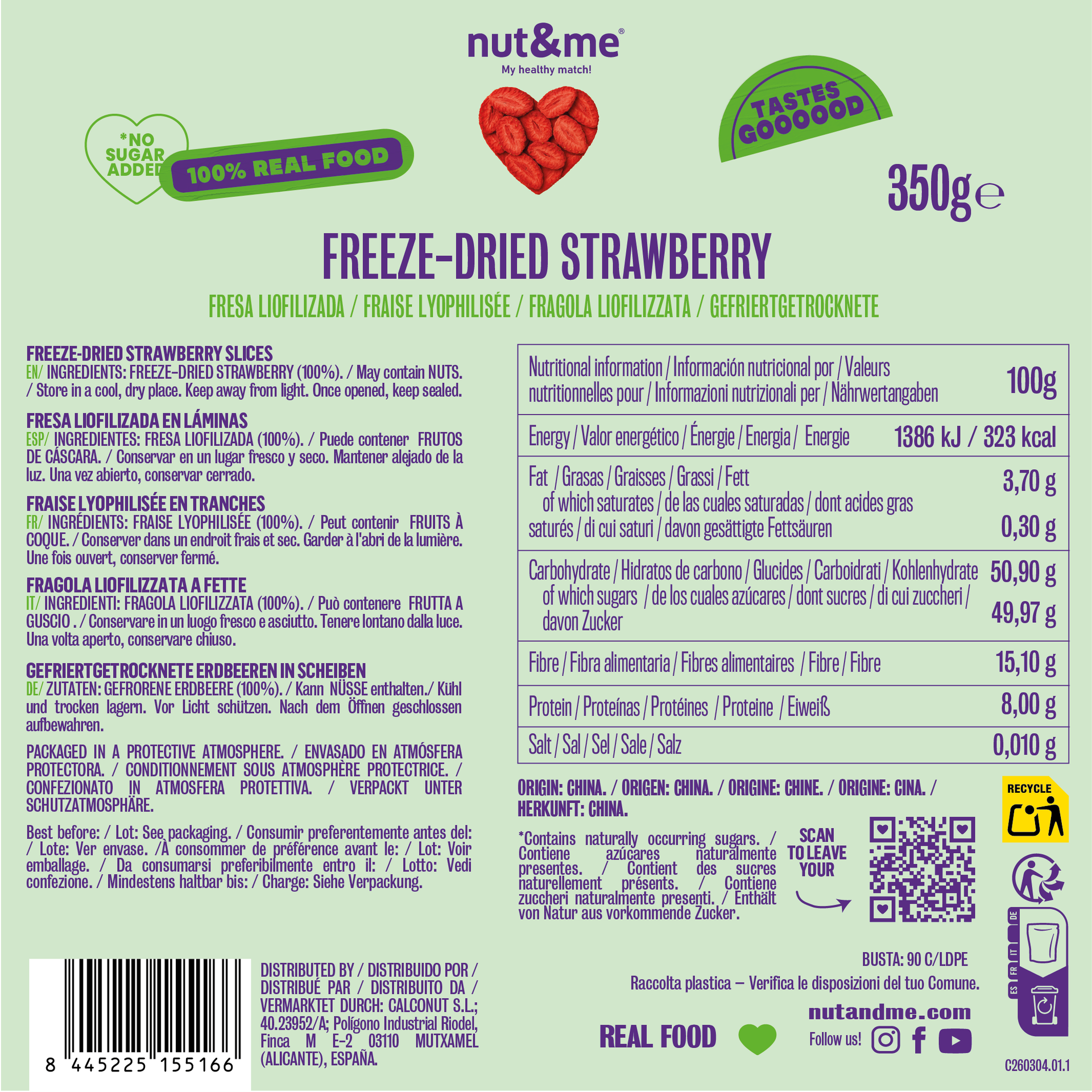 Fresa liofilizada 350g