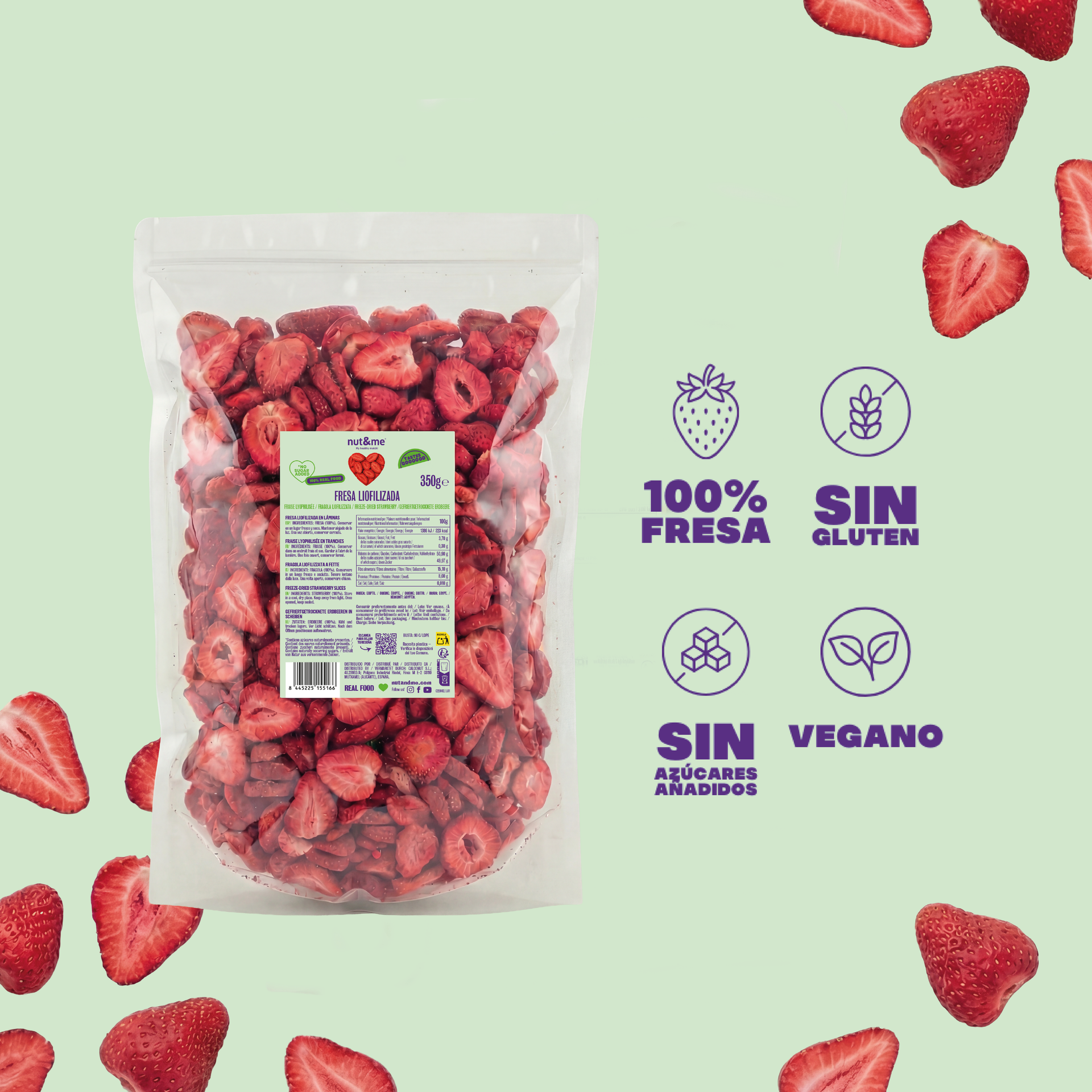 Fresa liofilizada 350g